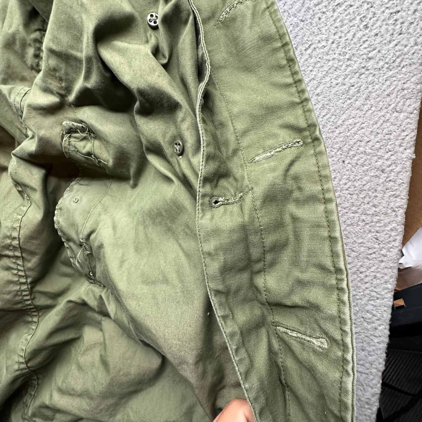 Other Vintage 60s Vietnam Era US Army Sateen OG-107 Coat Medium Size US M / EU 48-50 / 2 - 12 Thumbnail