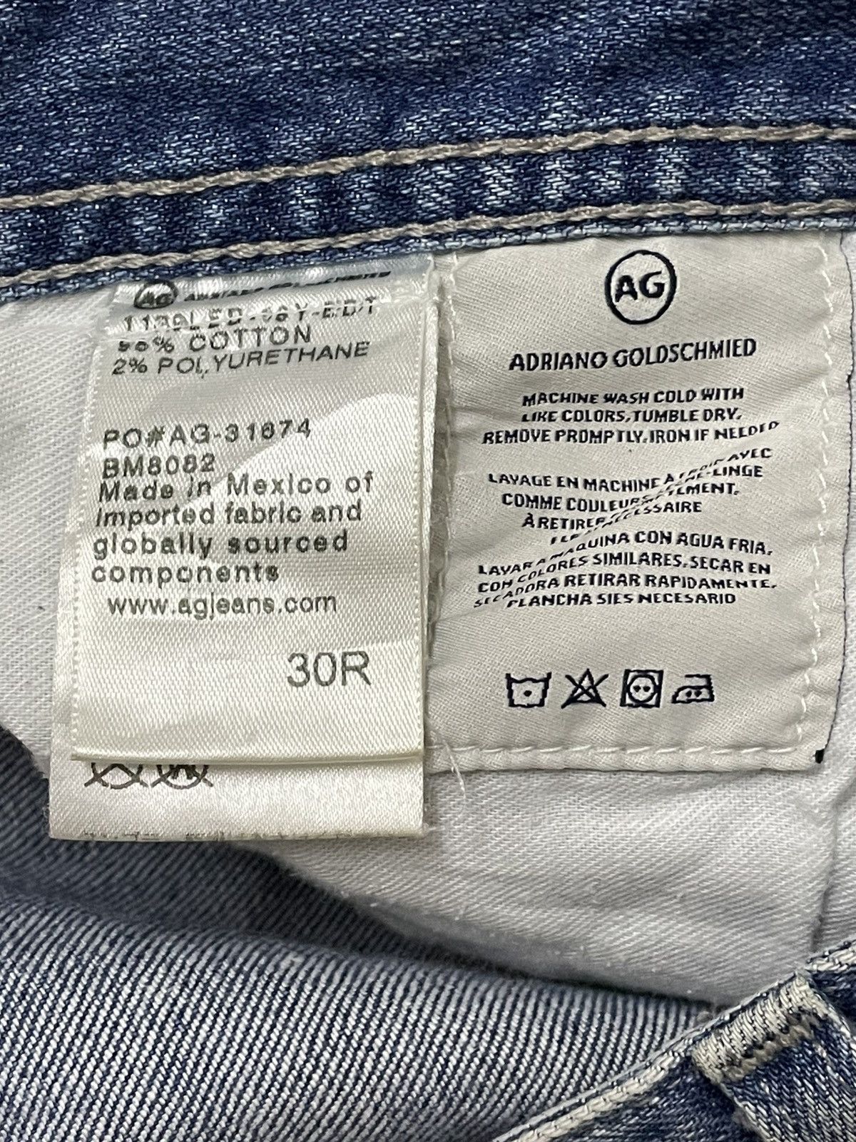 Japanese Brand VINTAGE ADRIANO GOLDSCMED RIPPED DIRTY GRUNGE SKINNY DENIM Size US 31 - 19 Thumbnail