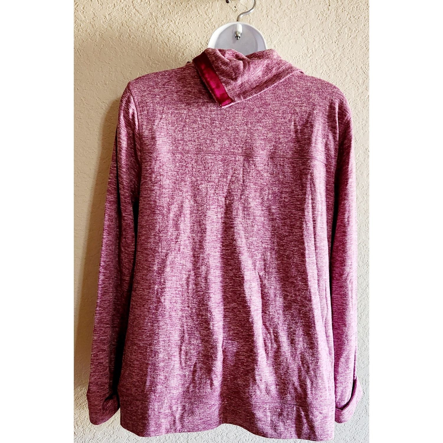 Other Talbots Purple Heathered Snap Cowl Neck Sweatshirt Small Size S / US 4 / IT 40 - 3 Thumbnail