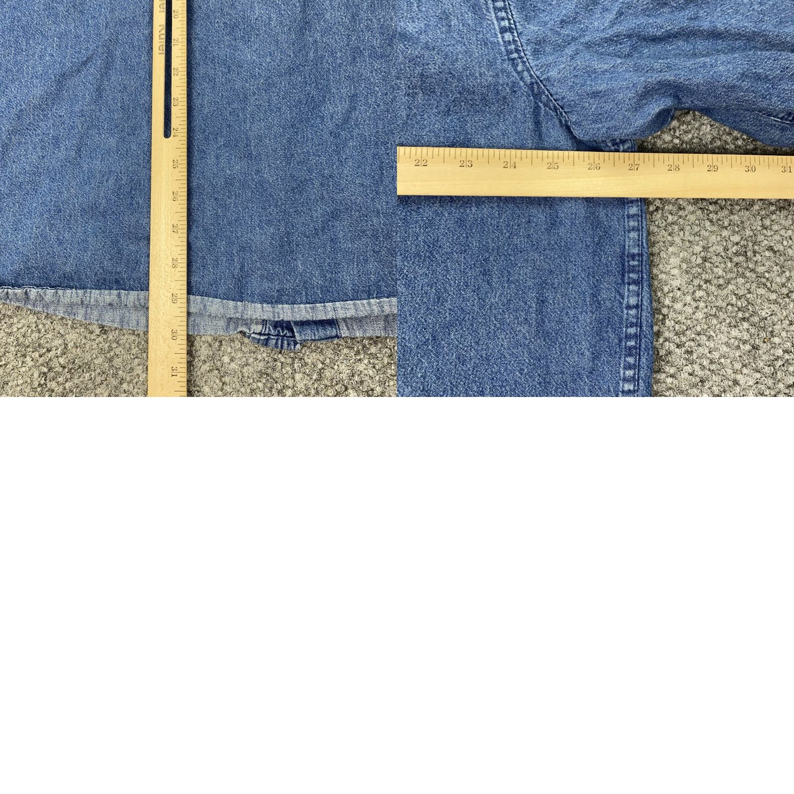 Wrangler Wrangler Shirt 2XL Blue Denim Western Long Sleeve Button-Up Casual Classic Pockets Mens Size US XXL / EU 58 / 5 - 8 Thumbnail
