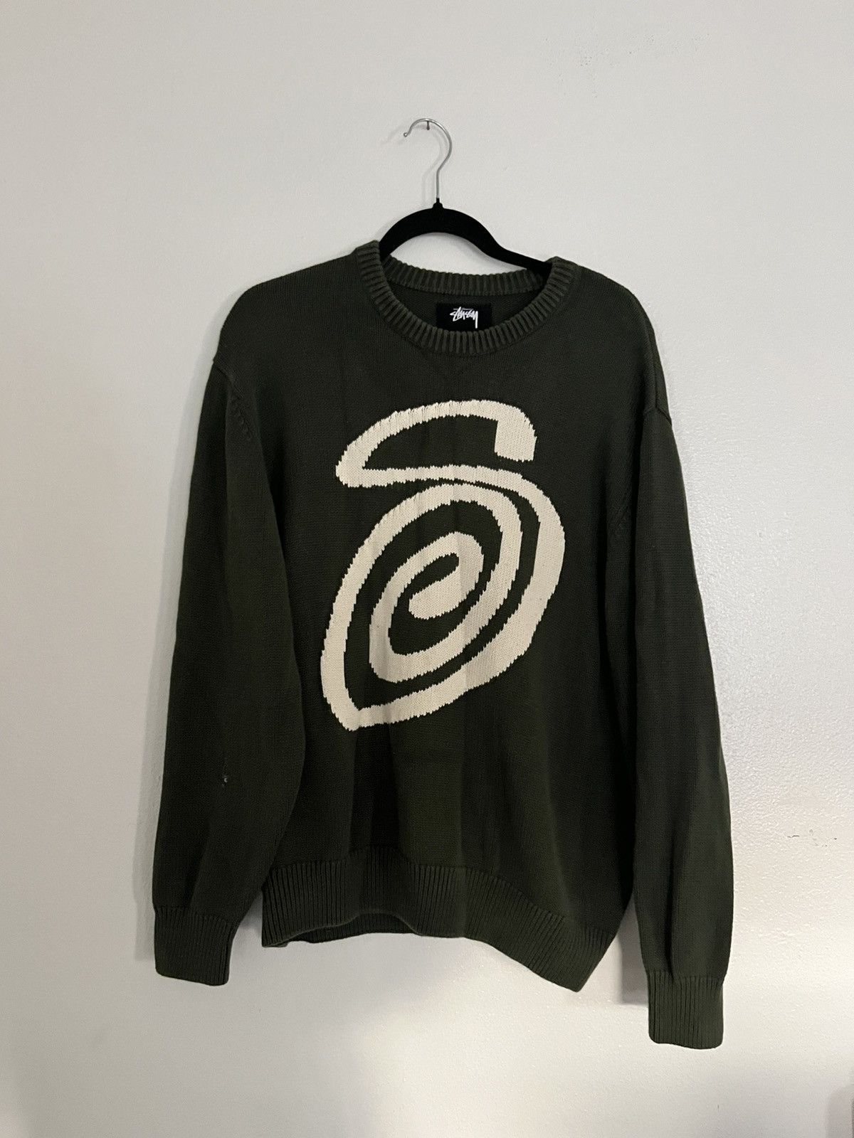 Stussy Stussy forest green knit sweater Size US L / EU 52-54 / 3 - 1 Thumbnail