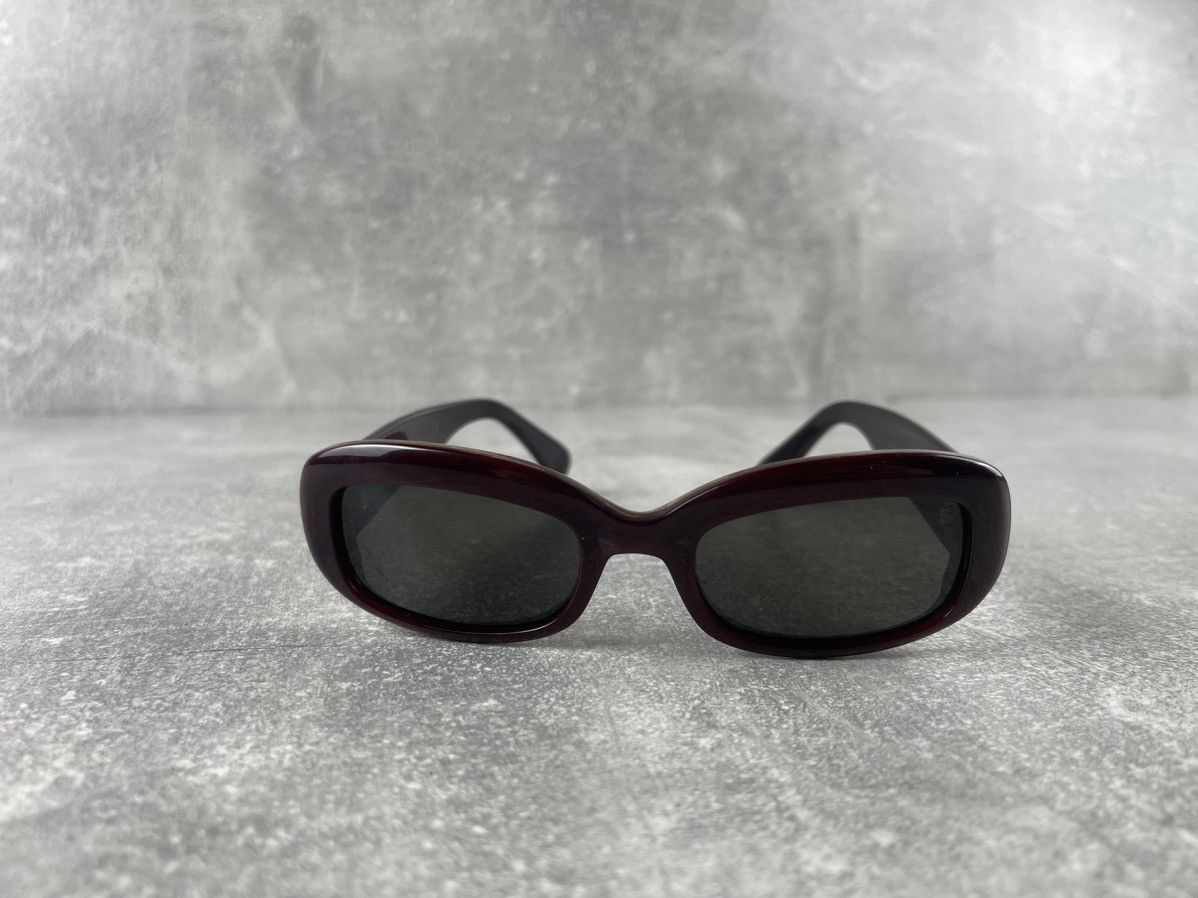 Escada Vintage 1990s Escada Oval Sunglasses Brown Handmade Size ONE SIZE - 4 Thumbnail