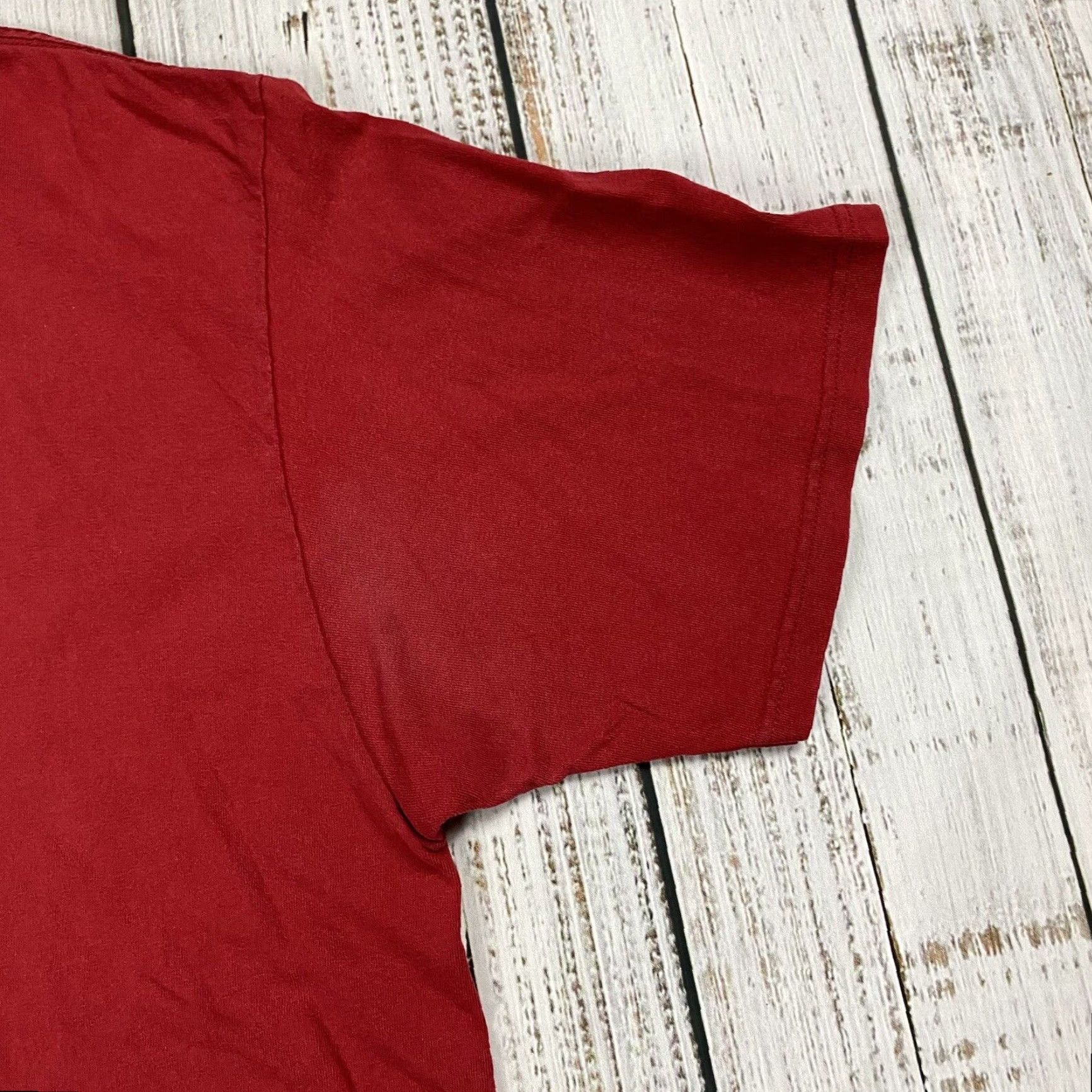 Champion VINTAGE Champion 2XL Maxwells Equations Graphic T-Shirt Red Science Physics Funny Lab Shirt 2000s Mens Size US XXL / EU 58 / 5 - 3 Thumbnail
