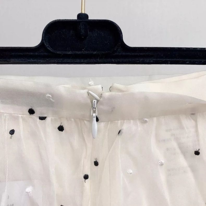 Dior Dior White polka dot skirt Size 24" / US 00 / IT 34 - 3 Thumbnail