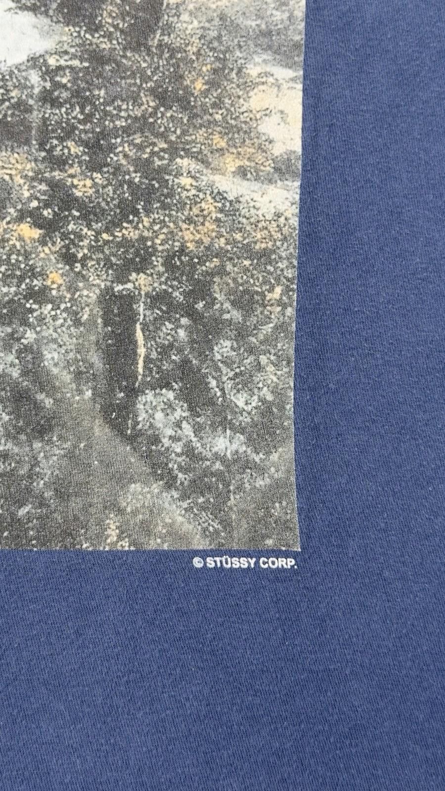Stussy Stüssy Falls Tee Navy Blue T-Shirt Waterfall 23.5” x 27” Lg Size US L / EU 52-54 / 3 - 7 Thumbnail