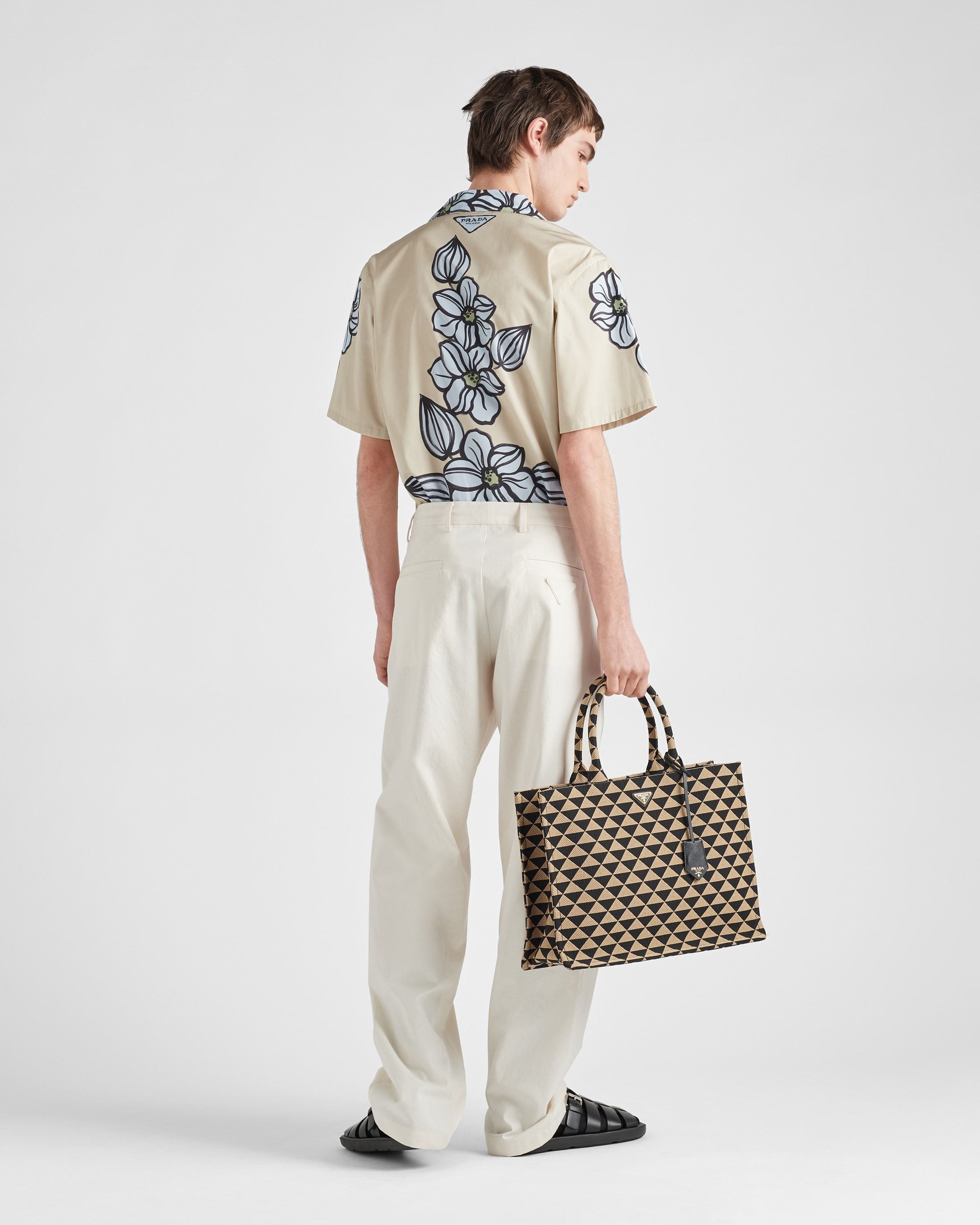 Prada o1bcso1str1025 Popeline Camelia Shirt in Multicolor Size US S / EU 44-46 / 1 - 5 Thumbnail