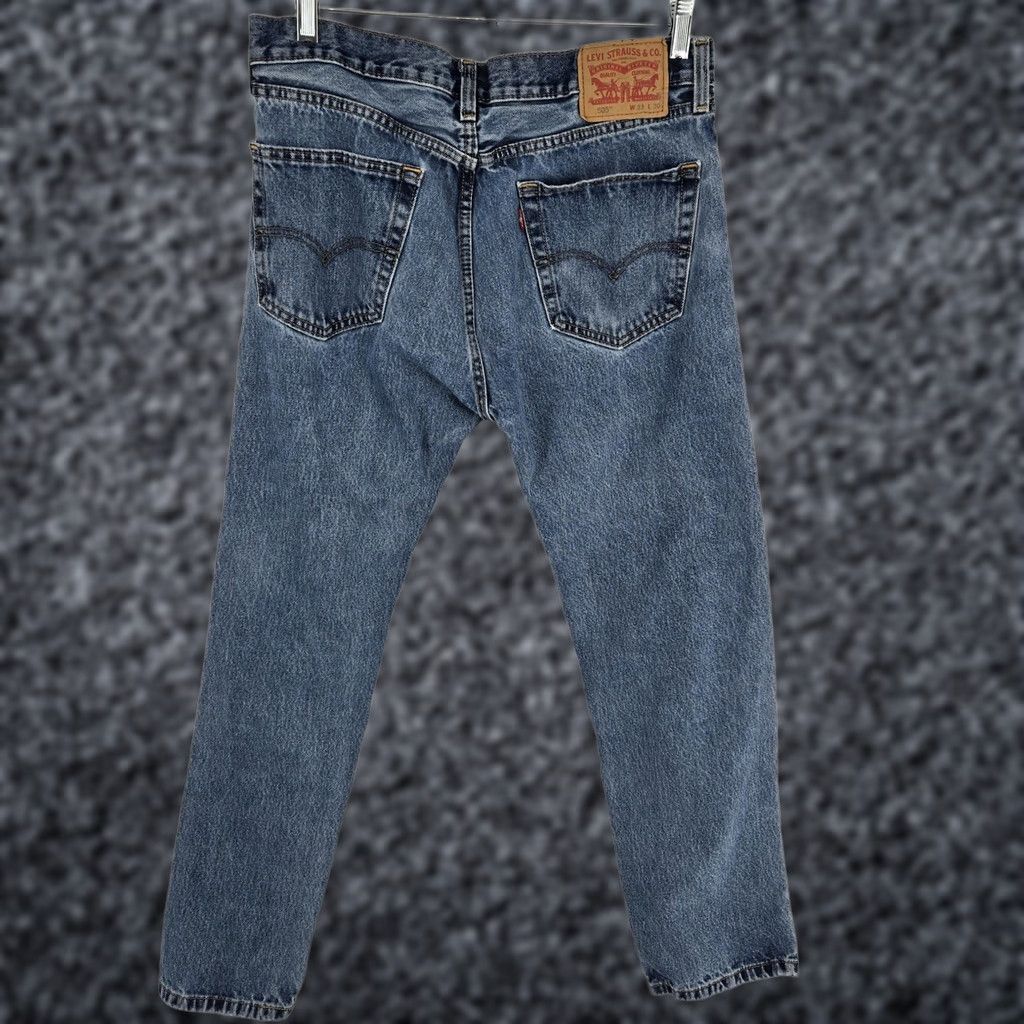 Levi's Levi's 505 Jeans Mens Regular Fit Straight Leg Blue Denim Zip Fly Pockets Size US 33 - 1 Thumbnail