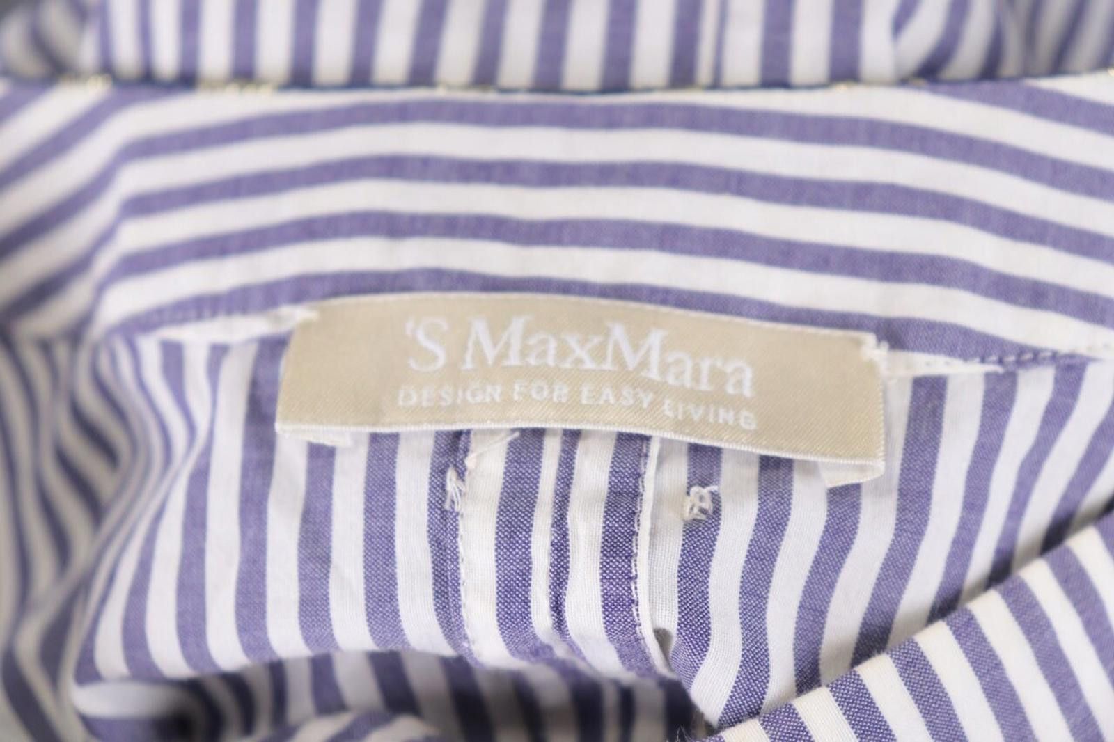 Designer S'Max Mara Multicolour Striped V-Neck Blouse Shirt Size 38 Size M / US 6-8 / IT 42-44 - 12 Thumbnail