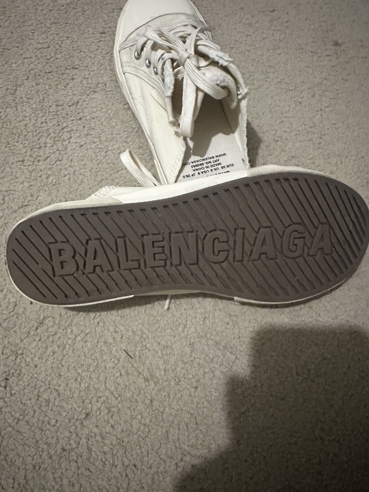 Balenciaga Balenciaga Paris Sneaker Mules - Cream Canvas (Size EU 39) Size US 9 / EU 42 - 5 Thumbnail