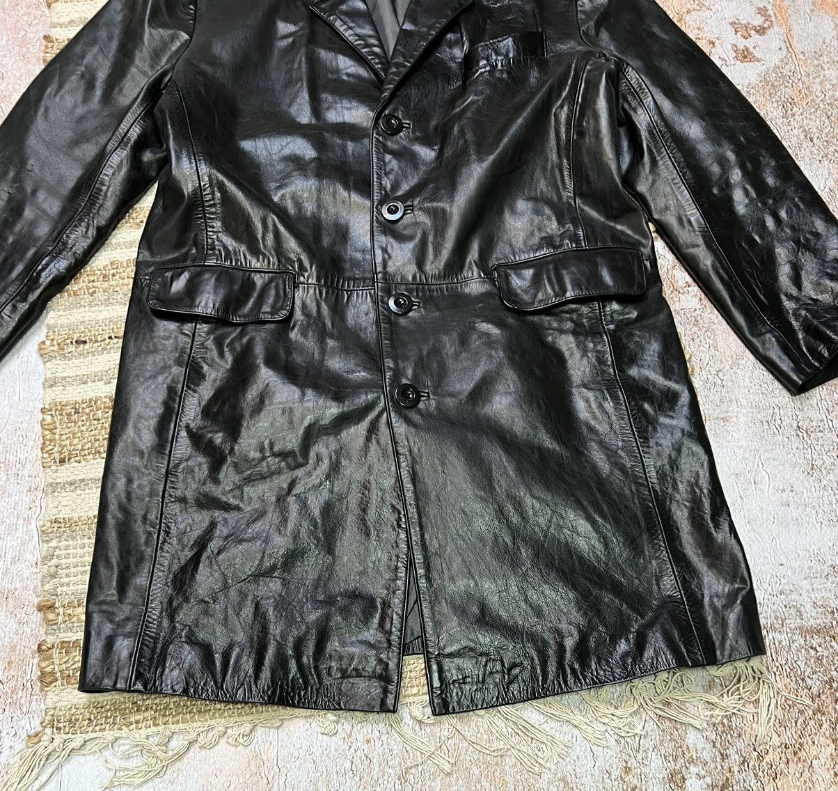 Japanese Brand × Vintage Vintage sick Japanese leather coat Size US L / EU 52-54 / 3 - 2 Thumbnail