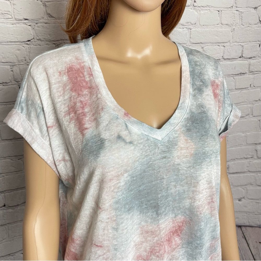 Cynthia Rowley NWT New Cynthia Rowley Tie Dye Short Sleeve Linen Top Size Size S / US 4 / IT 40 - 2 Thumbnail
