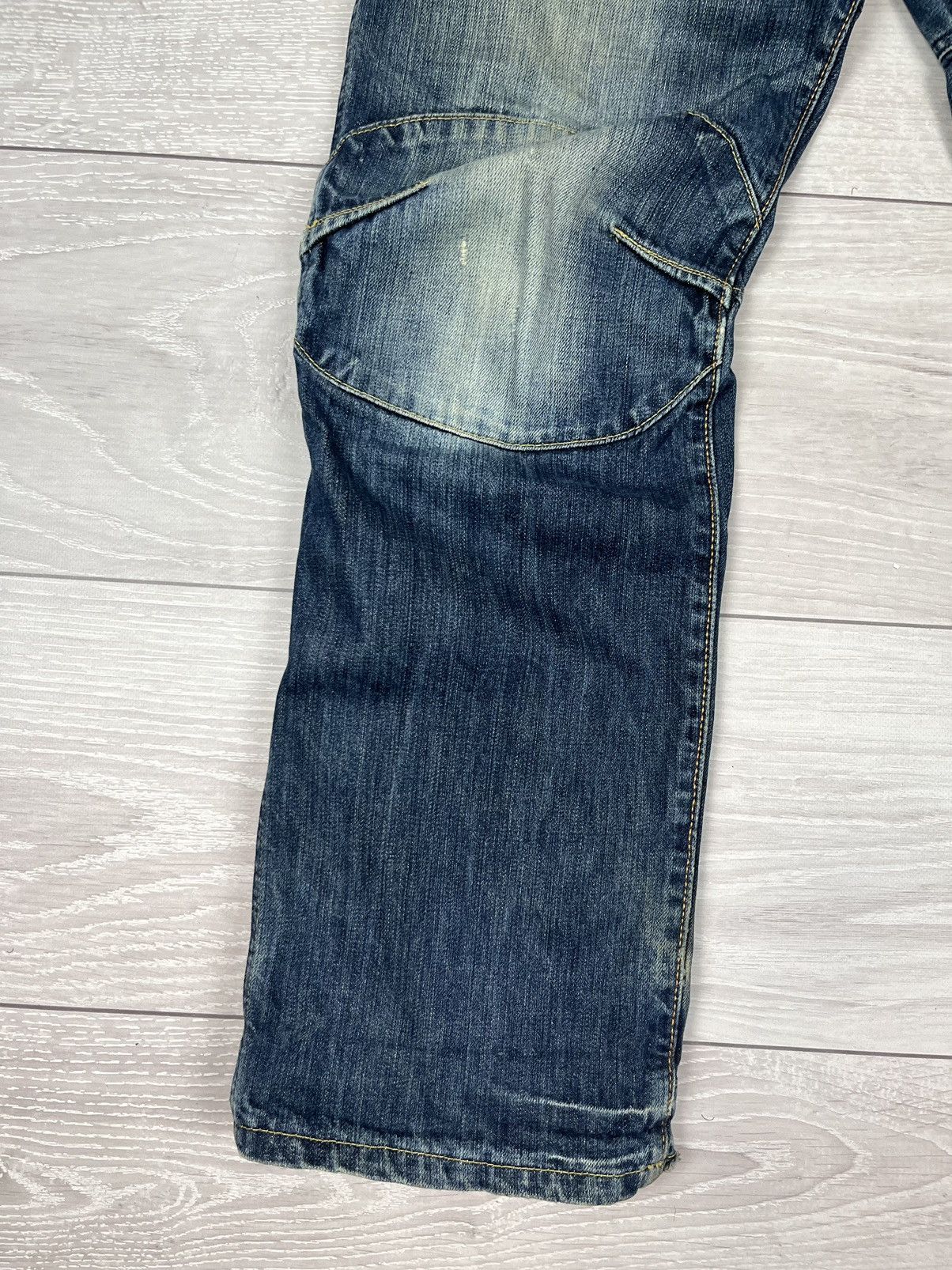 G-Star G Star Raw Elwood Denim Loose Fit Washed Distressed Pants Size US 31 - 4 Thumbnail