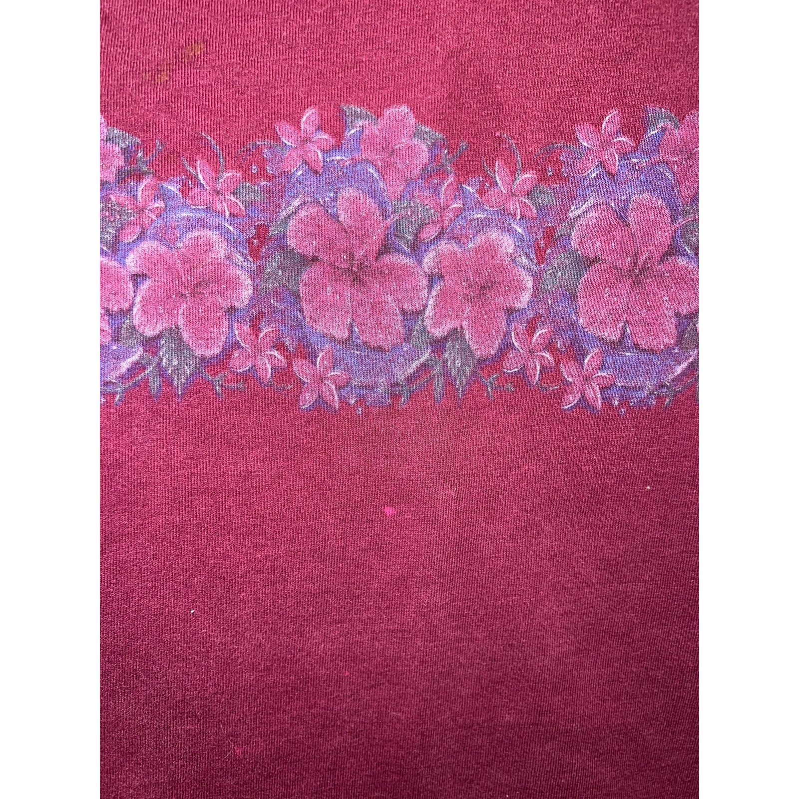 Gildan Vintage Maui Hawaii Shirt Wrap Around Floral Red Tee VTG 90s Size US M / EU 48-50 / 2 - 4 Thumbnail