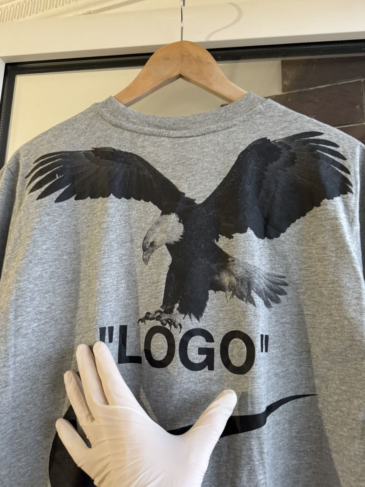 Nike × Off-White Nike x Off-White Virgil Ablo Logo gray Tshirt Size US L / EU 52-54 / 3 - 7 Thumbnail
