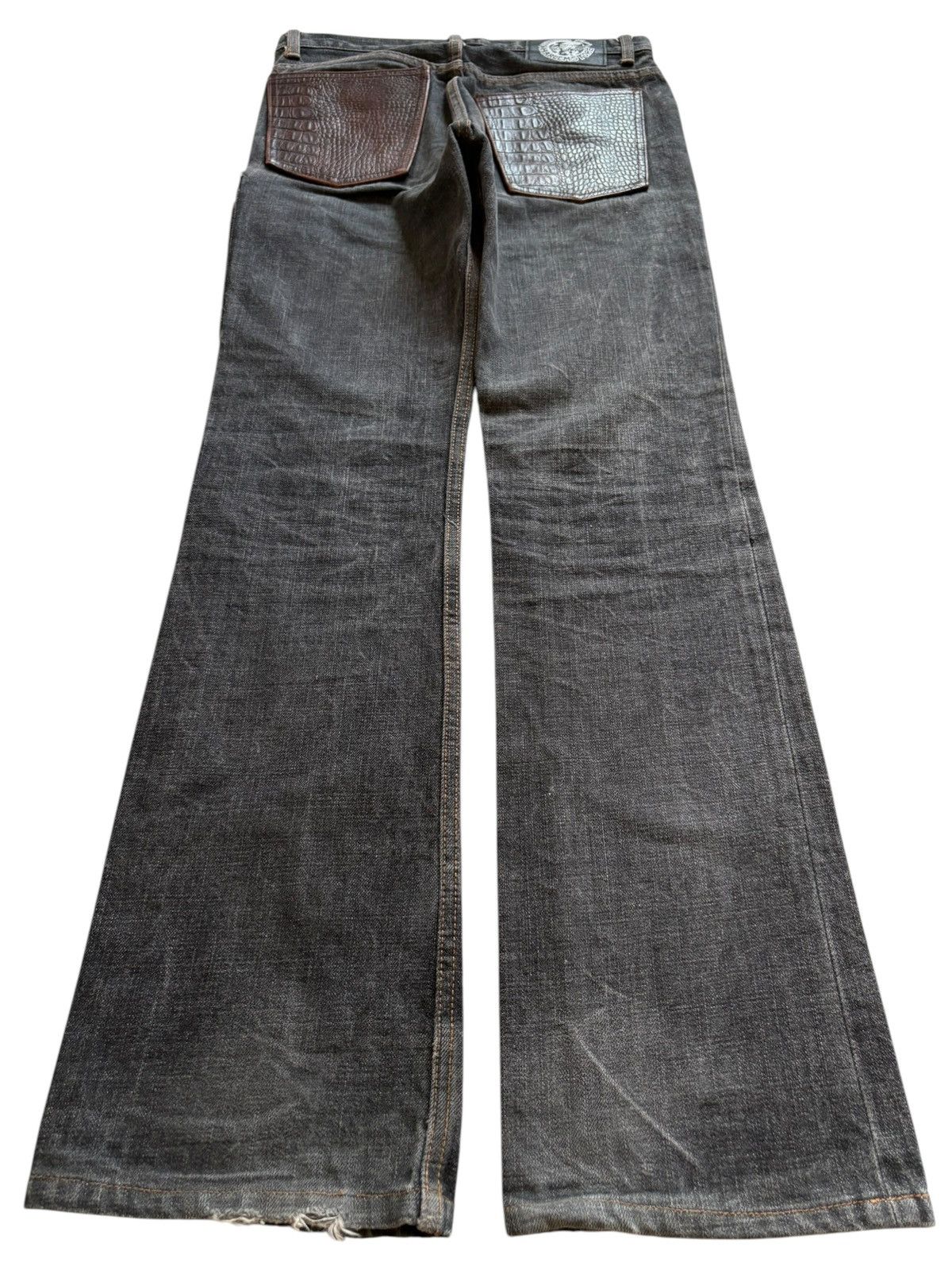 Designer × Japanese Brand Vintage Japanese Brand Cargo Faded Wash Flare Jeans Size US 29 - 2 Thumbnail