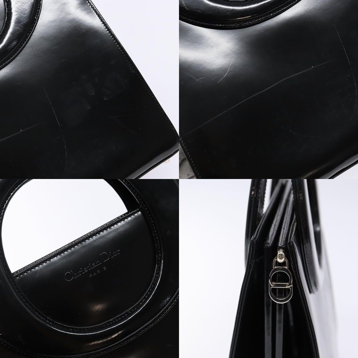 Dior DIOR Hand Bag Leather Black Gold Size ONE SIZE - 11 Thumbnail