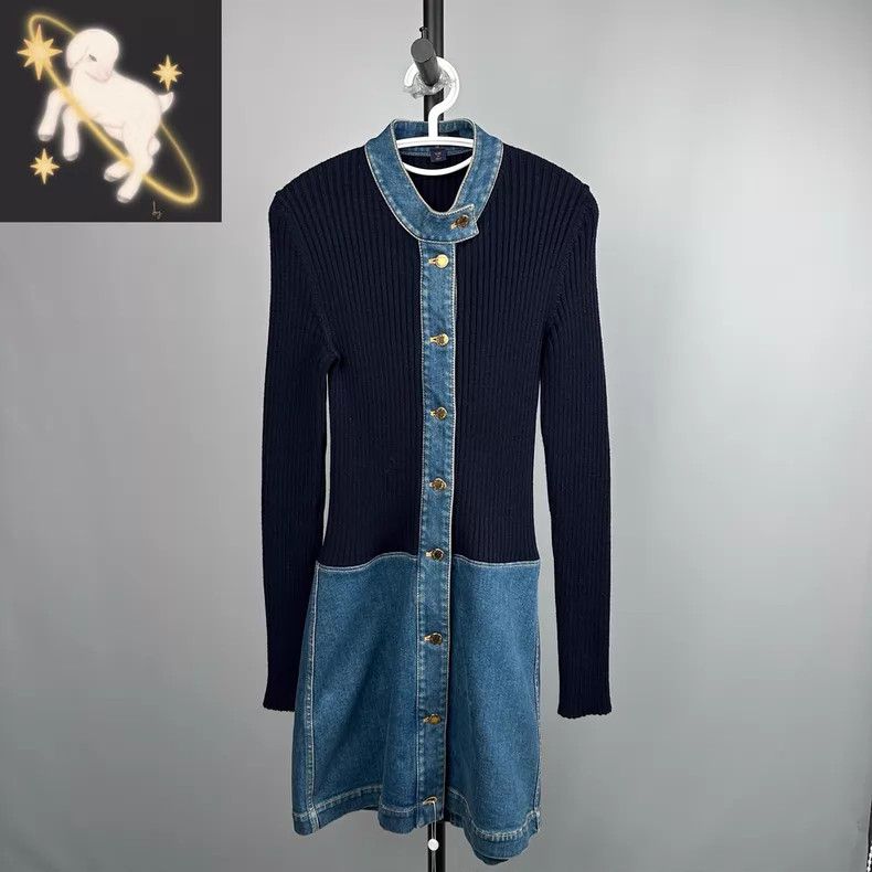 Louis Vuitton Louis Vuitton Blue metallic letter-logo button-paneled den Size XS / US 0-2 / IT 36-38 - 1 Thumbnail