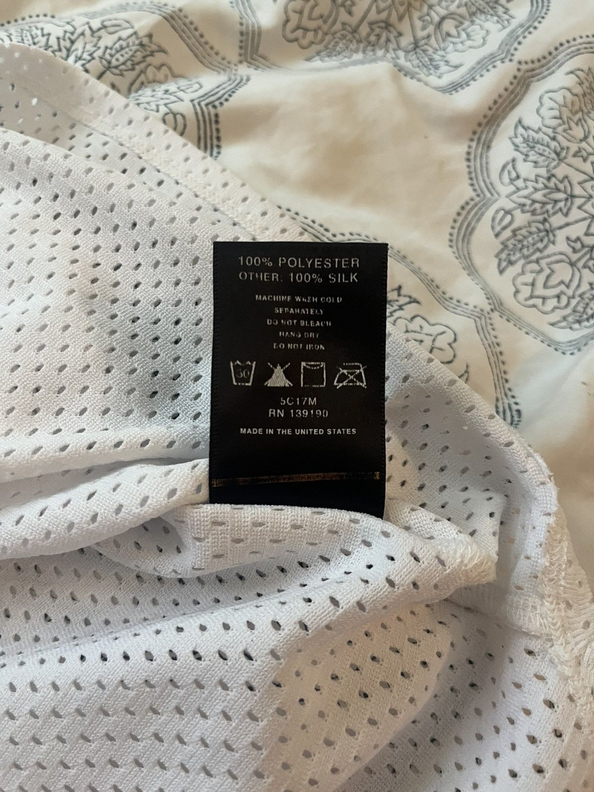 Fear of God Fear of God Main Label White Mesh Jersey Size US M / EU 48-50 / 2 - 5 Thumbnail
