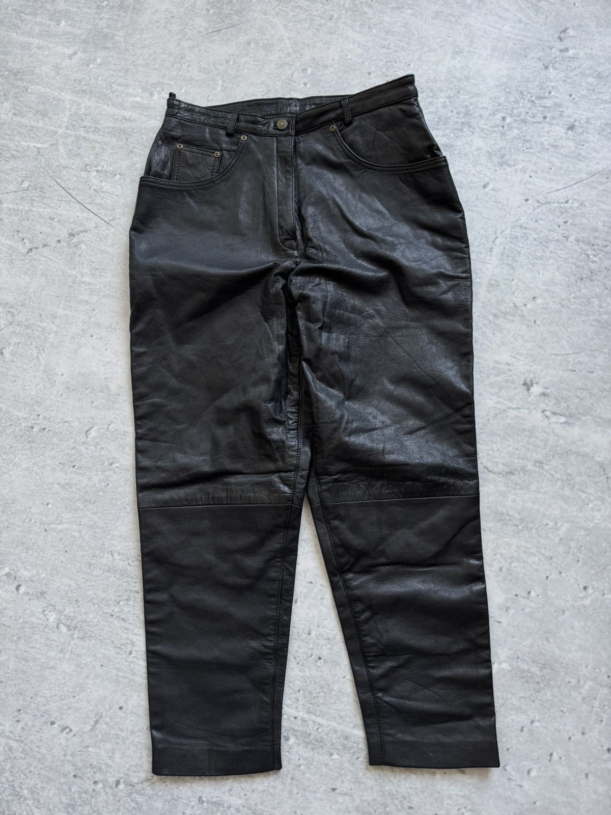 Vintage 🤳Awesome 100% leather pants Moto style Luxury Size US 42 / EU 58 - 1 Thumbnail