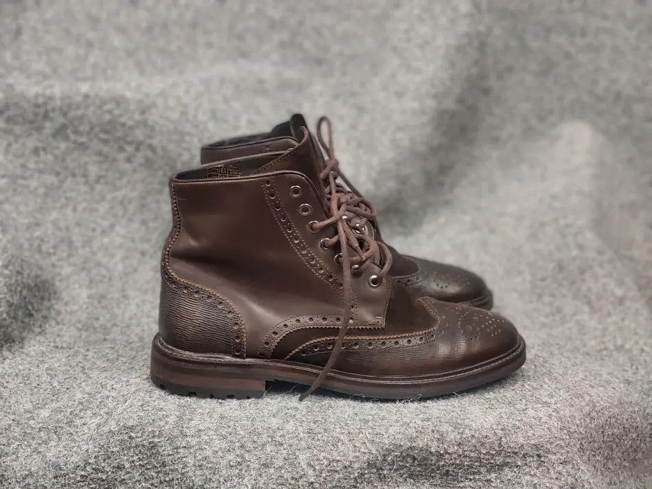 Hugo Boss Hugo Boss orange Handmade Brown Leather brogue Ankle Boots Size US 8 / EU 41 - 1 Thumbnail