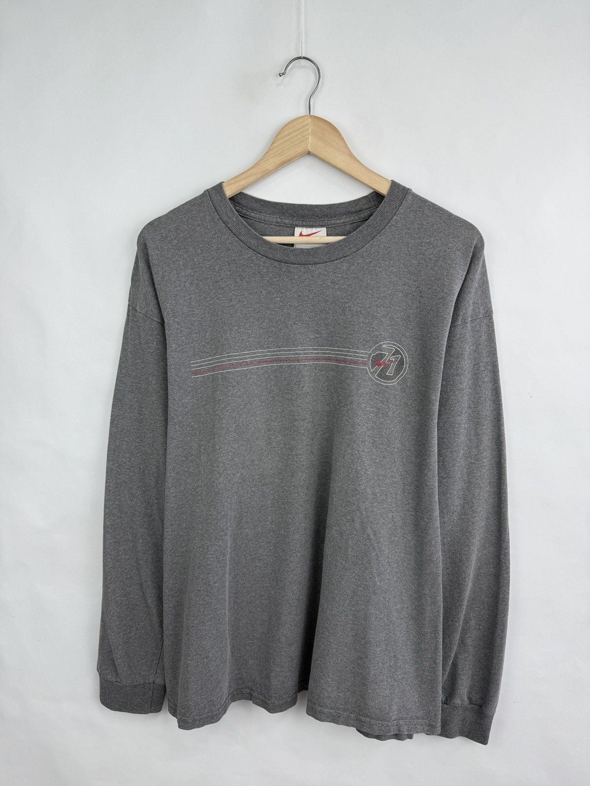 Nike 🇺🇸 Vintage 90s Nike 71 Made in USA Y2K Long Sleeve Rare Retro Size US L / EU 52-54 / 3 - 3 Thumbnail