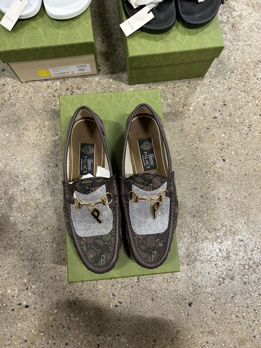 Gucci Gucci x Palace Canvas Camoflauge Horsebit Loafers Grailed