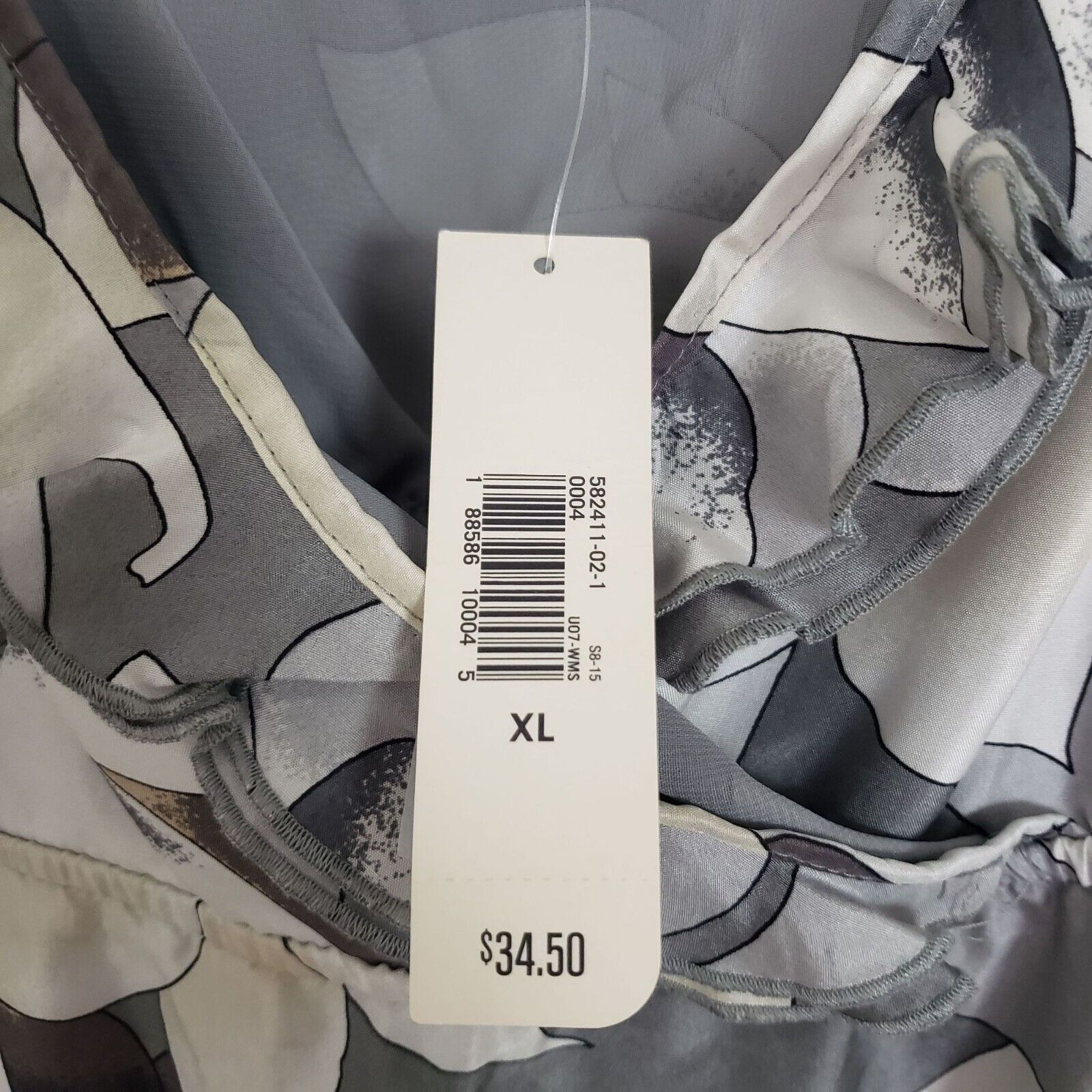 Old Navy NEW Old Navy Floral Silk Dress Womens Size XL Gray Ruffle Size XL / US 12-14 / IT 48-50 - 4 Thumbnail