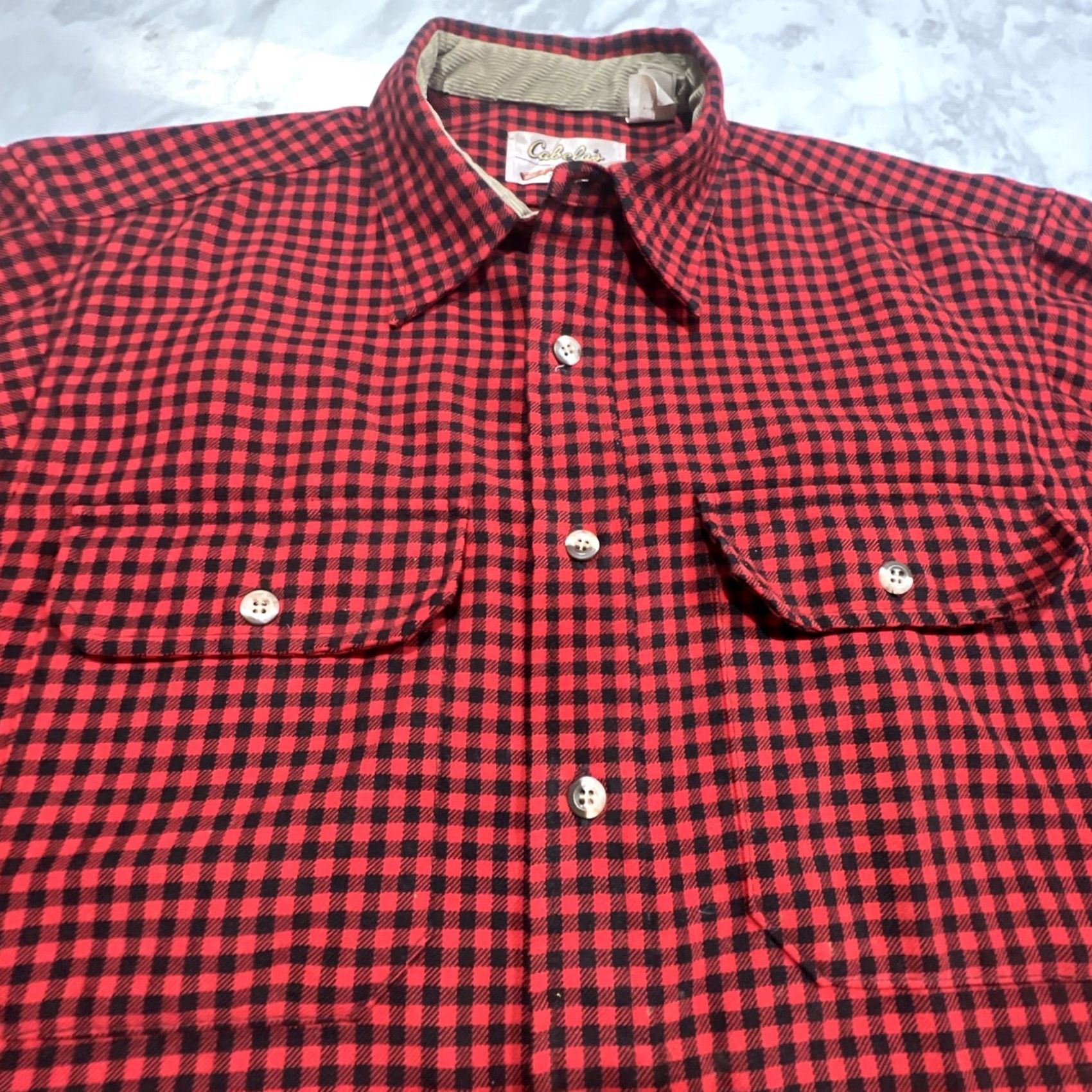 Vintage VINTAGE Cabela’s Long Sleeve Shirt Men Large Checkered Red Black Made USA Size US L / EU 52-54 / 3 - 3 Thumbnail
