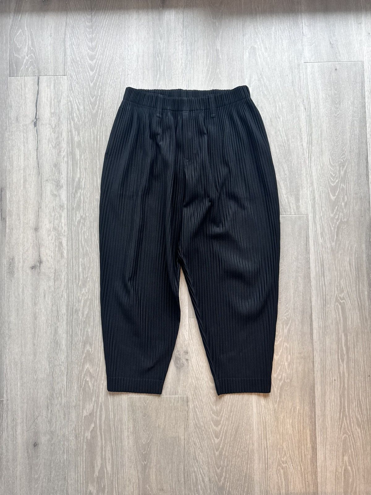 Homme Plisse Issey Miyake Black Pleated Trousers