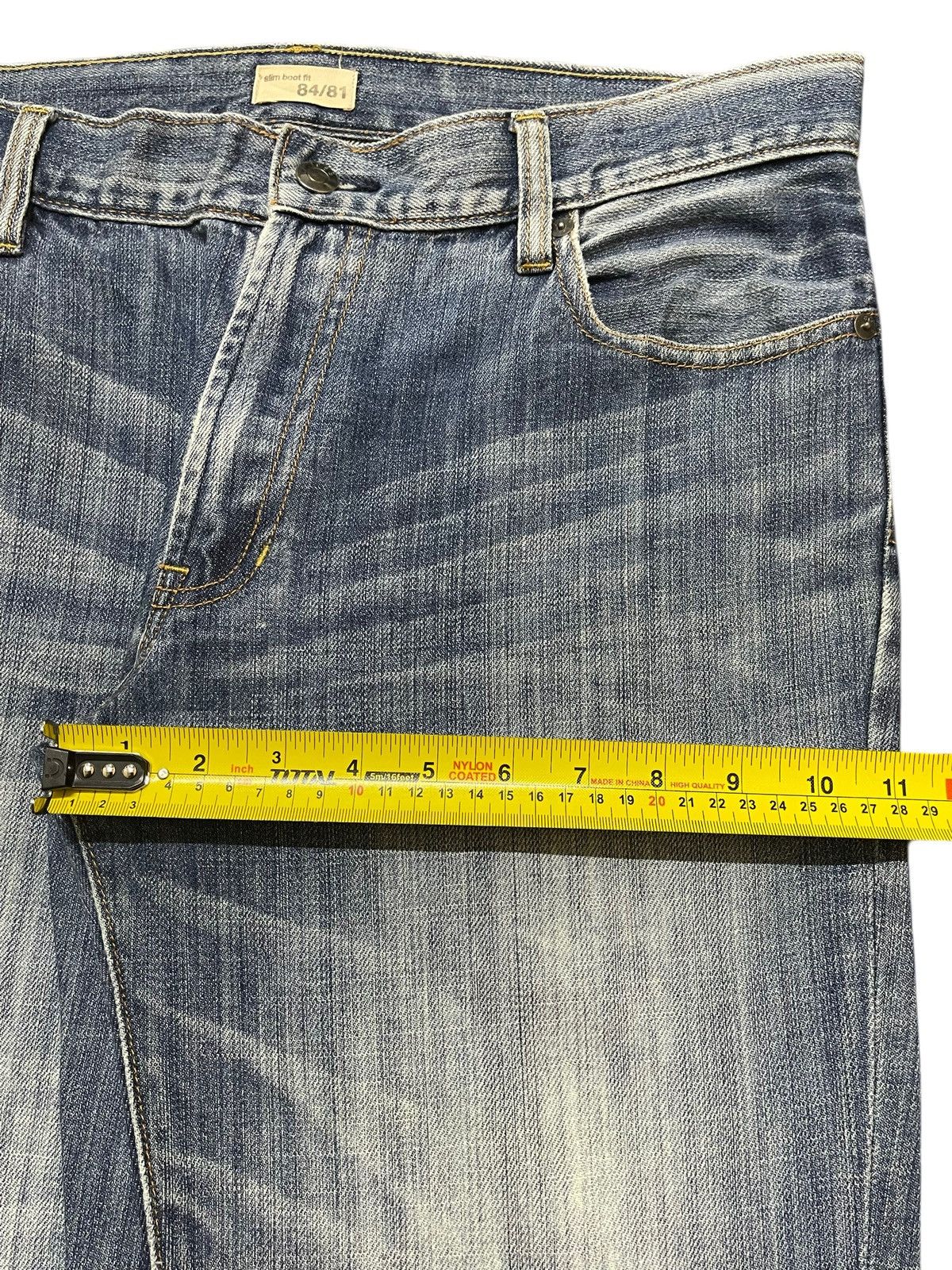 Gap Vintage Gap Blue Faded Wash Whisker Wide Leg Baggy Jeans Size US 34 / EU 50 - 14 Thumbnail