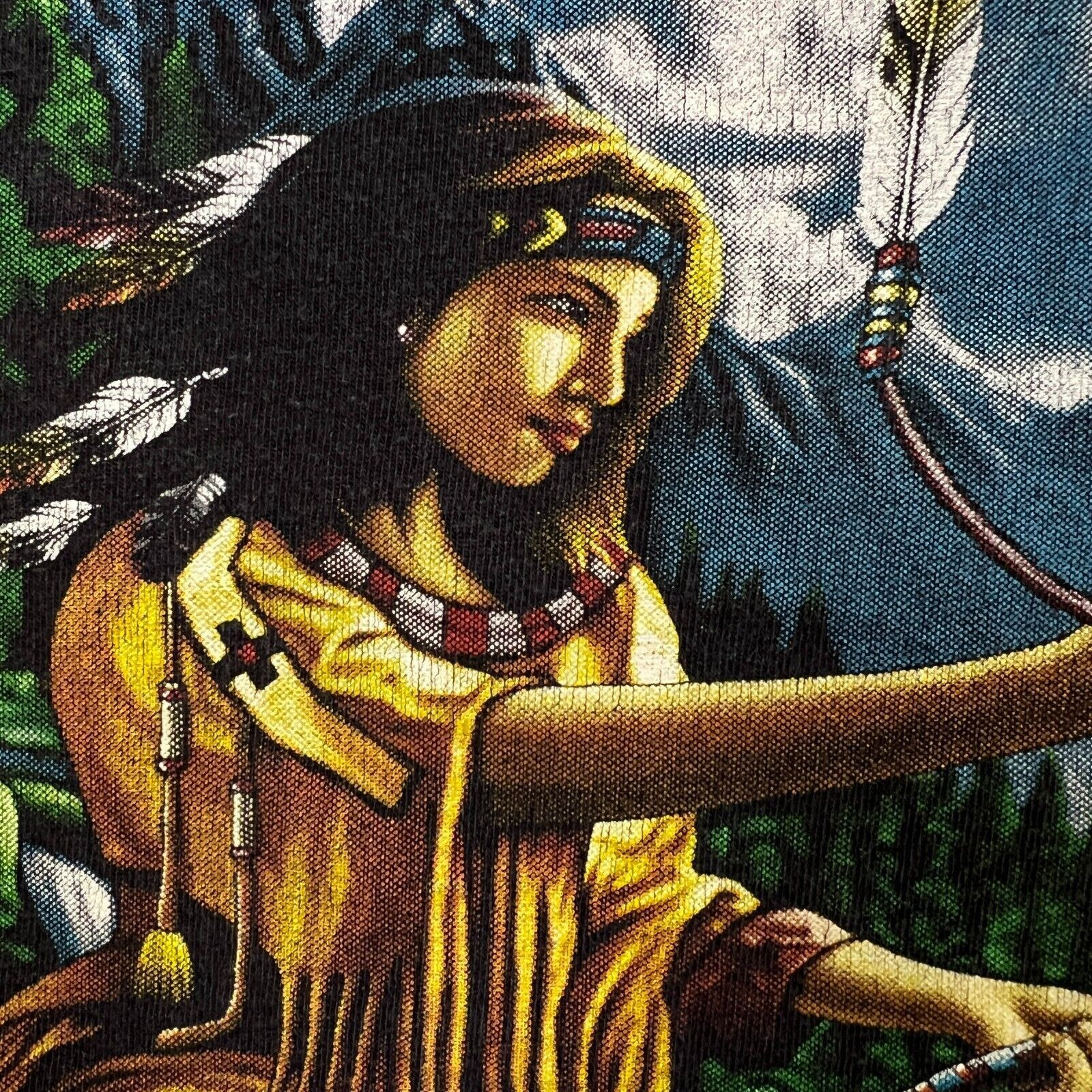 Native × Vintage Native Dreamcatcher T Shirt Small Wolves Double Sided Tee Size US S / EU 44-46 / 1 - 3 Thumbnail
