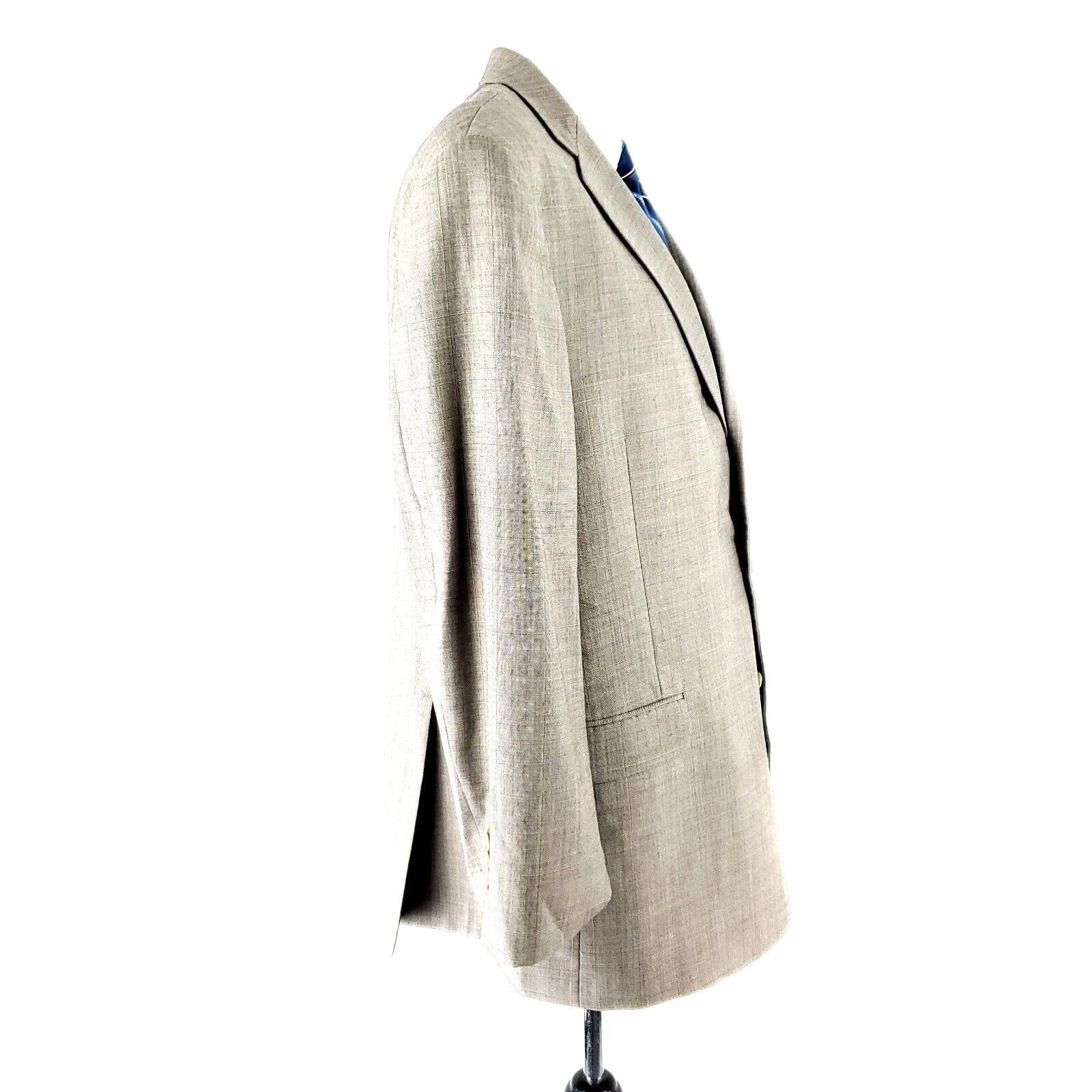 Hart Schaffner Marx Hart Schaffner Marx Gold Trumpeter Wool 3 Button Blazer 44R Size 44R - 6 Thumbnail