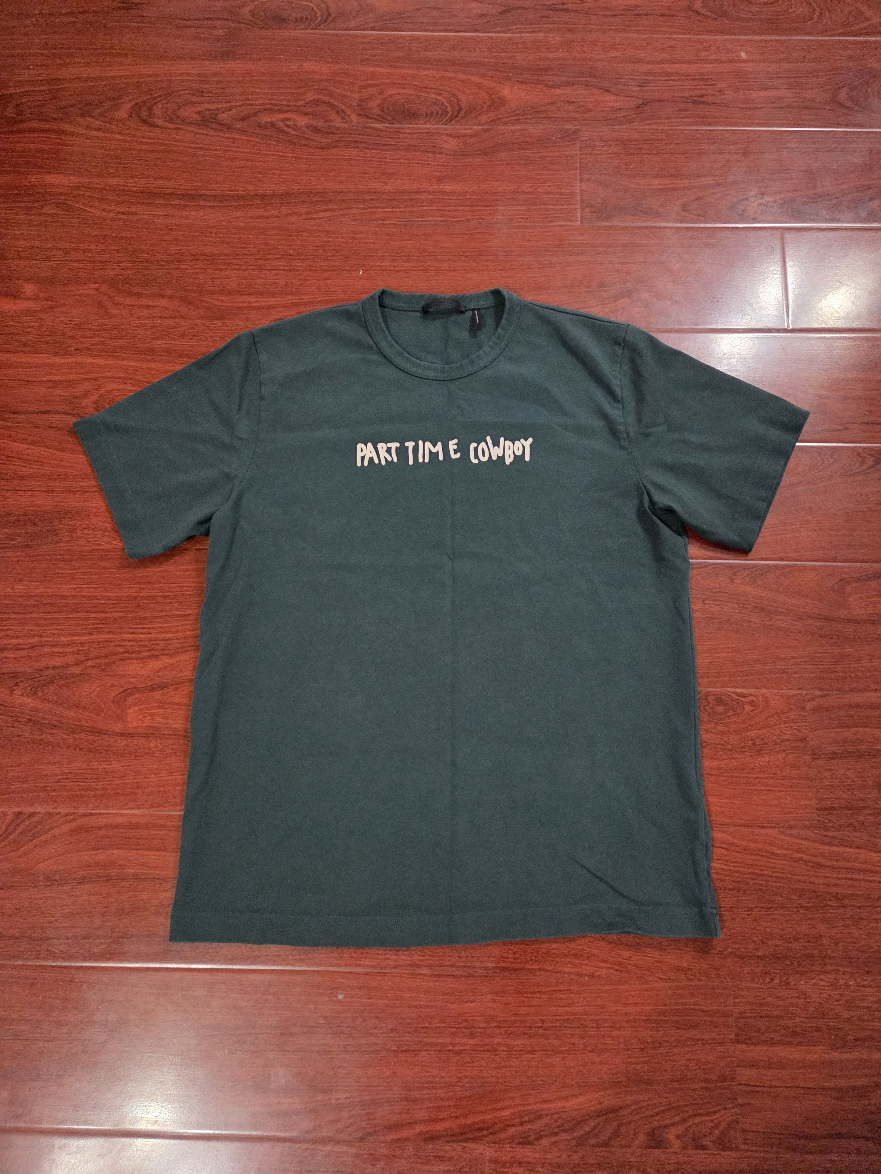 Helmut Lang Scribble Part Time Cowboy Logo T Shirt Size US L / EU 52-54 / 3 - 1 Thumbnail