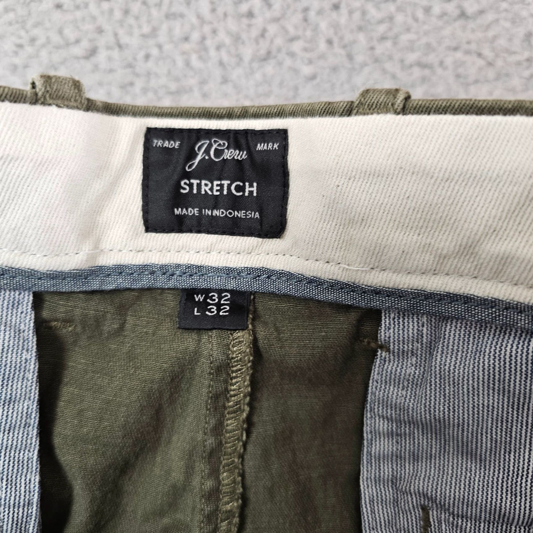 J.Crew J.CREW 484 Slim Straight Stretch Chino Pants Mens 32x32 Green Cotton Blend Front Flat Closure Button Zip Casual Preppy 32 Regular Men’s Green Pants Size US 32 / EU 48 - 3 Thumbnail