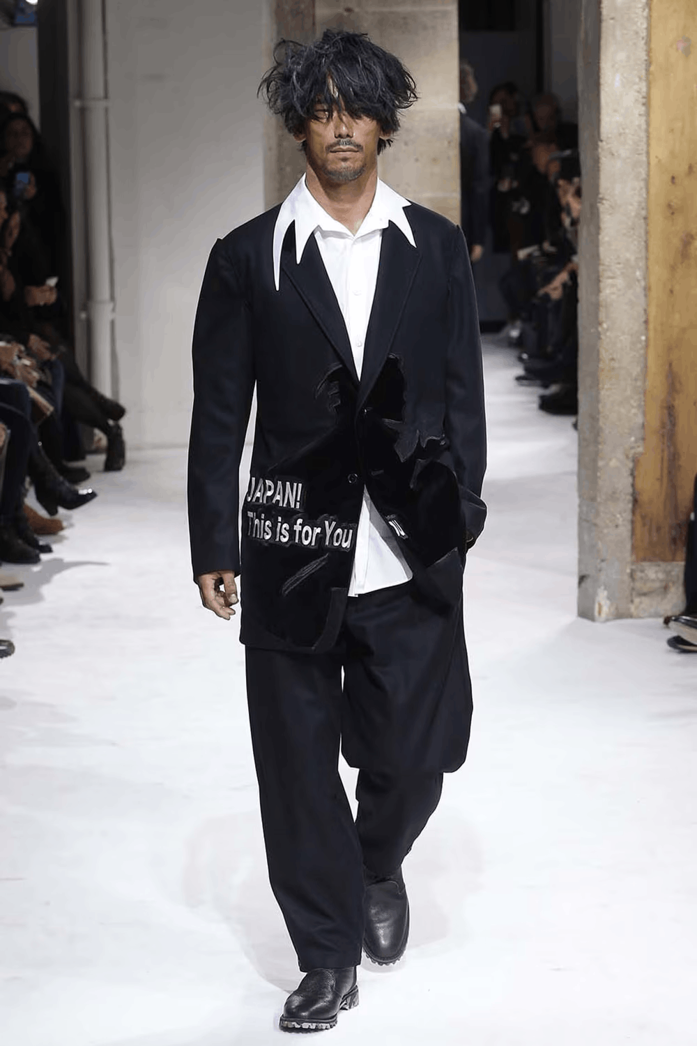 Yohji Yamamoto Yohji Yamamoto Pour Homme AW17 Runway Asymmetry Collar Shirt Size US M / EU 48-50 / 2 - 4 Thumbnail