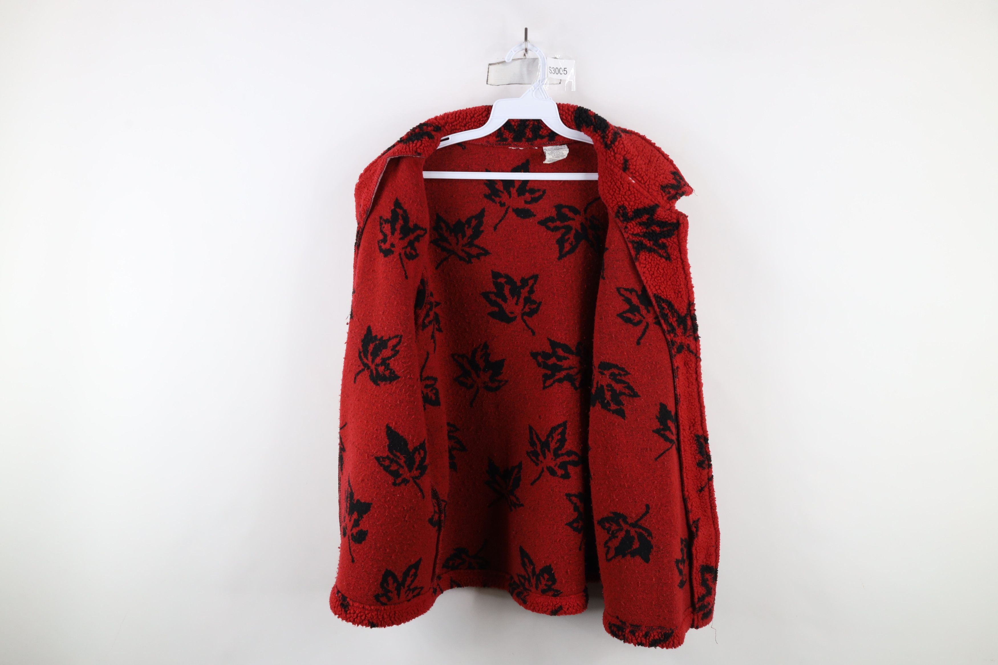 Vintage Vintage 90s Streetwear Over Print Deep Pile Fleece Jacket Size XL / US 12-14 / IT 48-50 - 7 Thumbnail