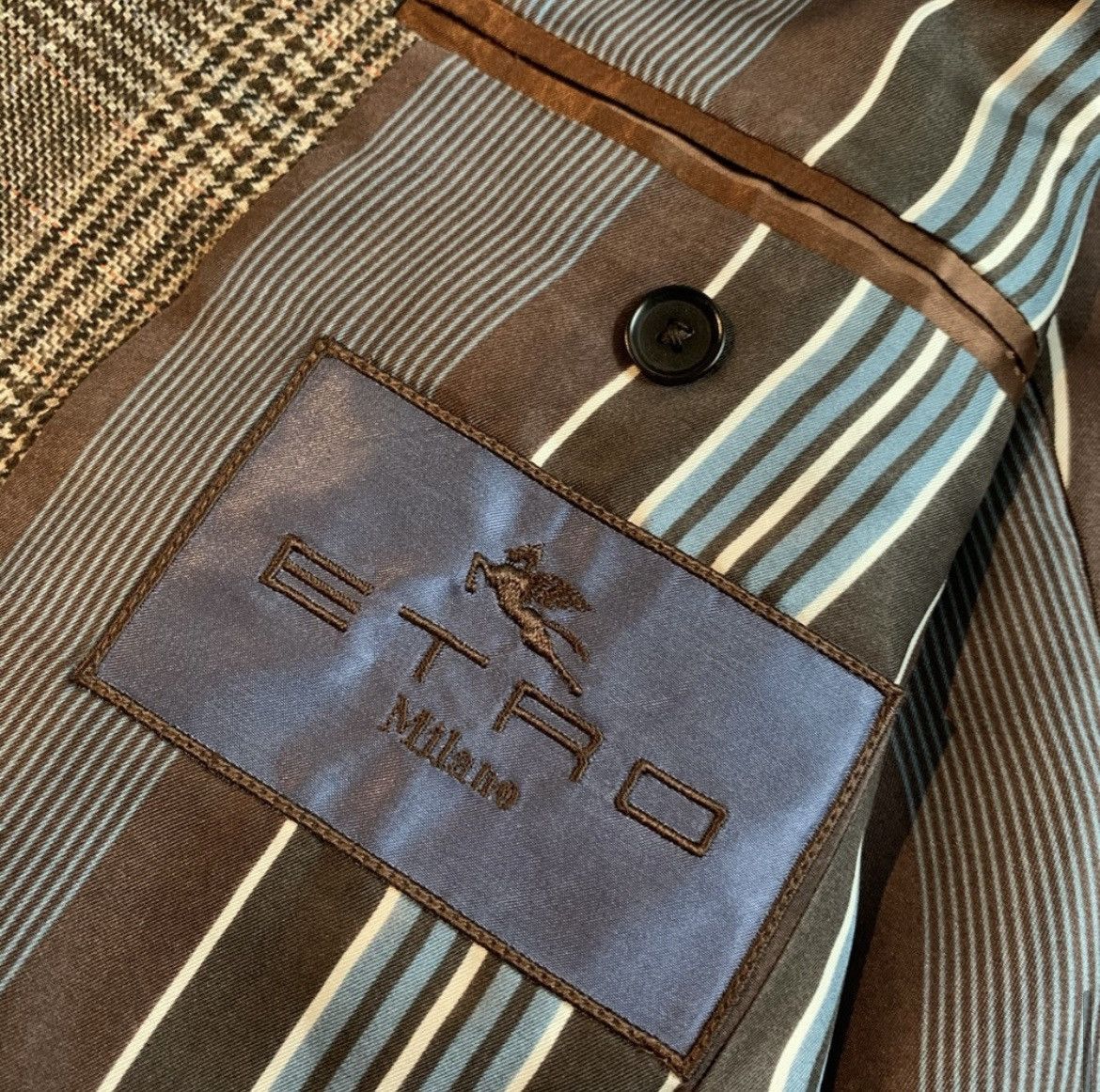 Etro Etro Brown Check Wool Blazer, Like New Size 50R Size 50R - 8 Thumbnail