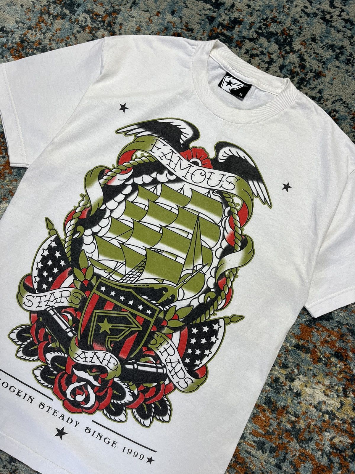 Famous Stars And Straps × Vintage Vintage 00s Famous Stars and straps tattoo style tee Size US M / EU 48-50 / 2 - 2 Thumbnail