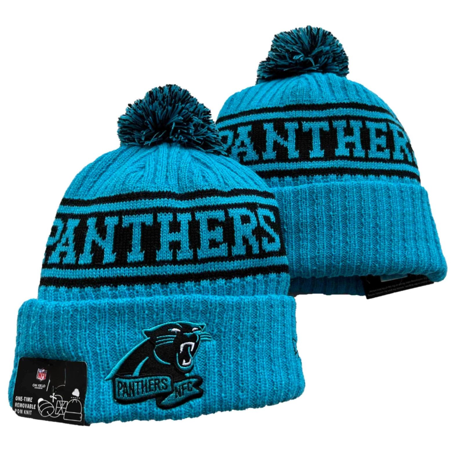 Other NWT Carolina Panthers Sports Knit Pom Beanie Fleece Lined Size ONE SIZE - 1 Thumbnail