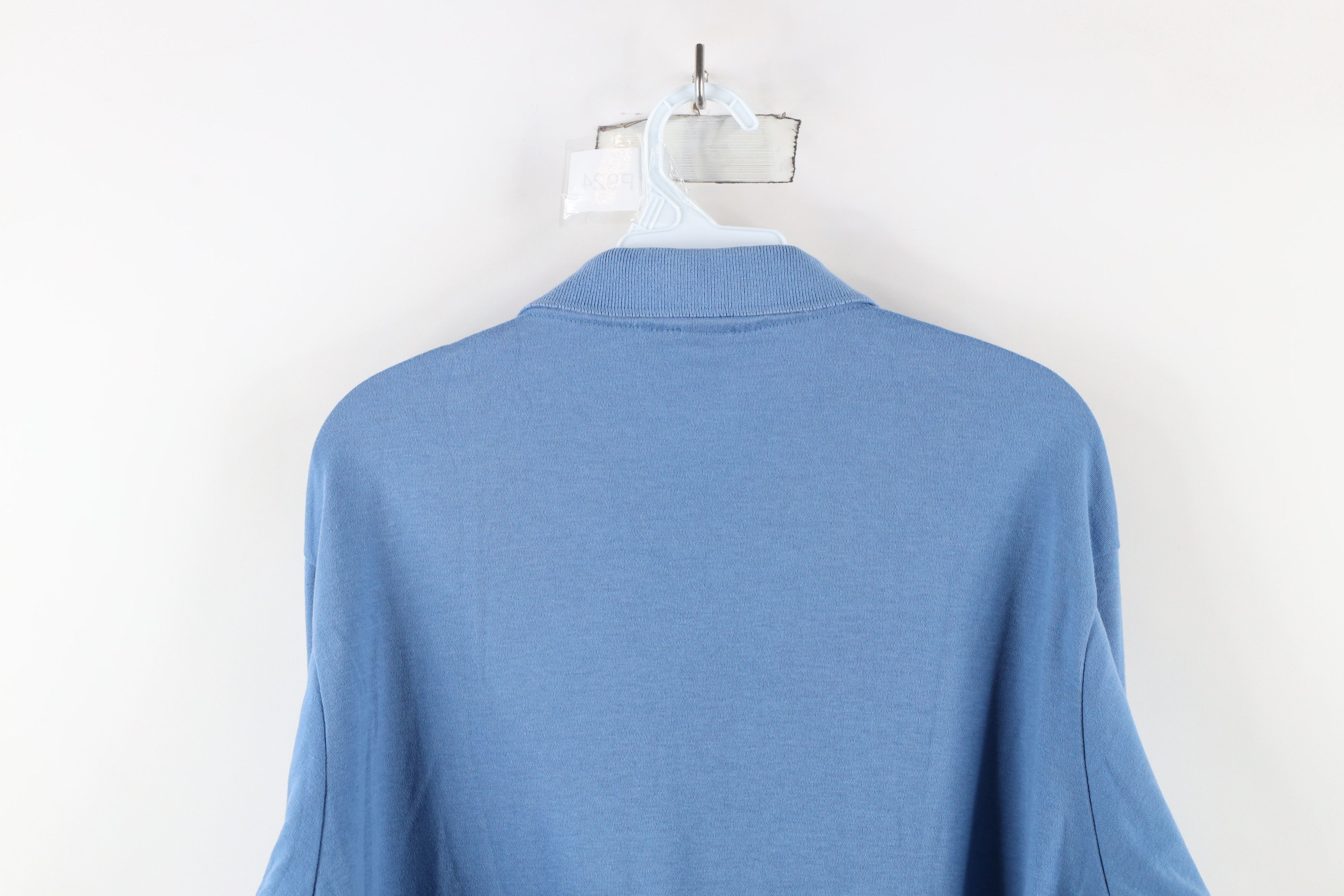 Lands' End × Vintage Vintage 90s Lands End Touch Long Sleeve Polo Shirt Blue USA Size US L / EU 52-54 / 3 - 12 Thumbnail