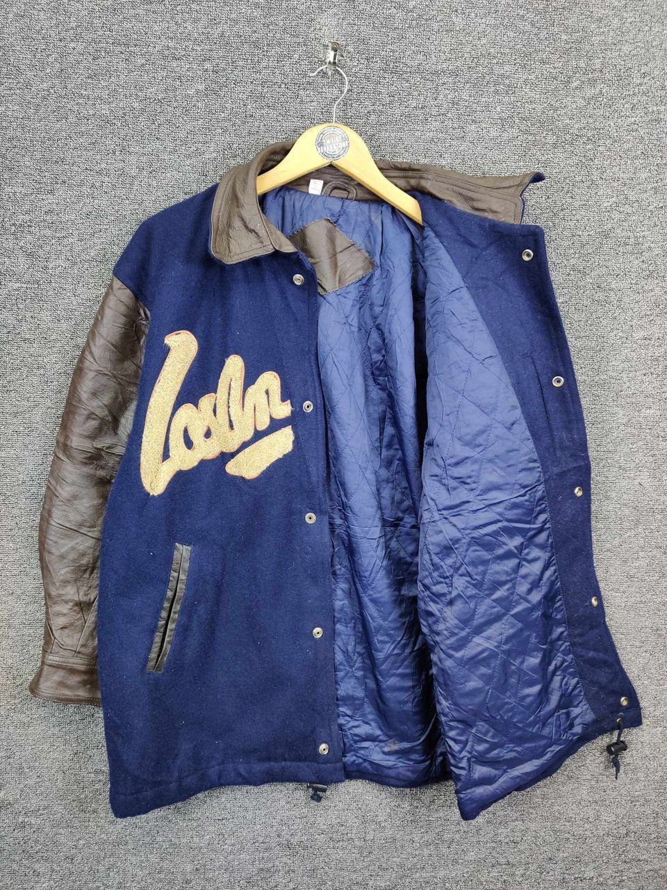 Vintage Authentic American Los Angeles Wool Varsity Leather Jacket Size US L / EU 52-54 / 3 - 7 Thumbnail