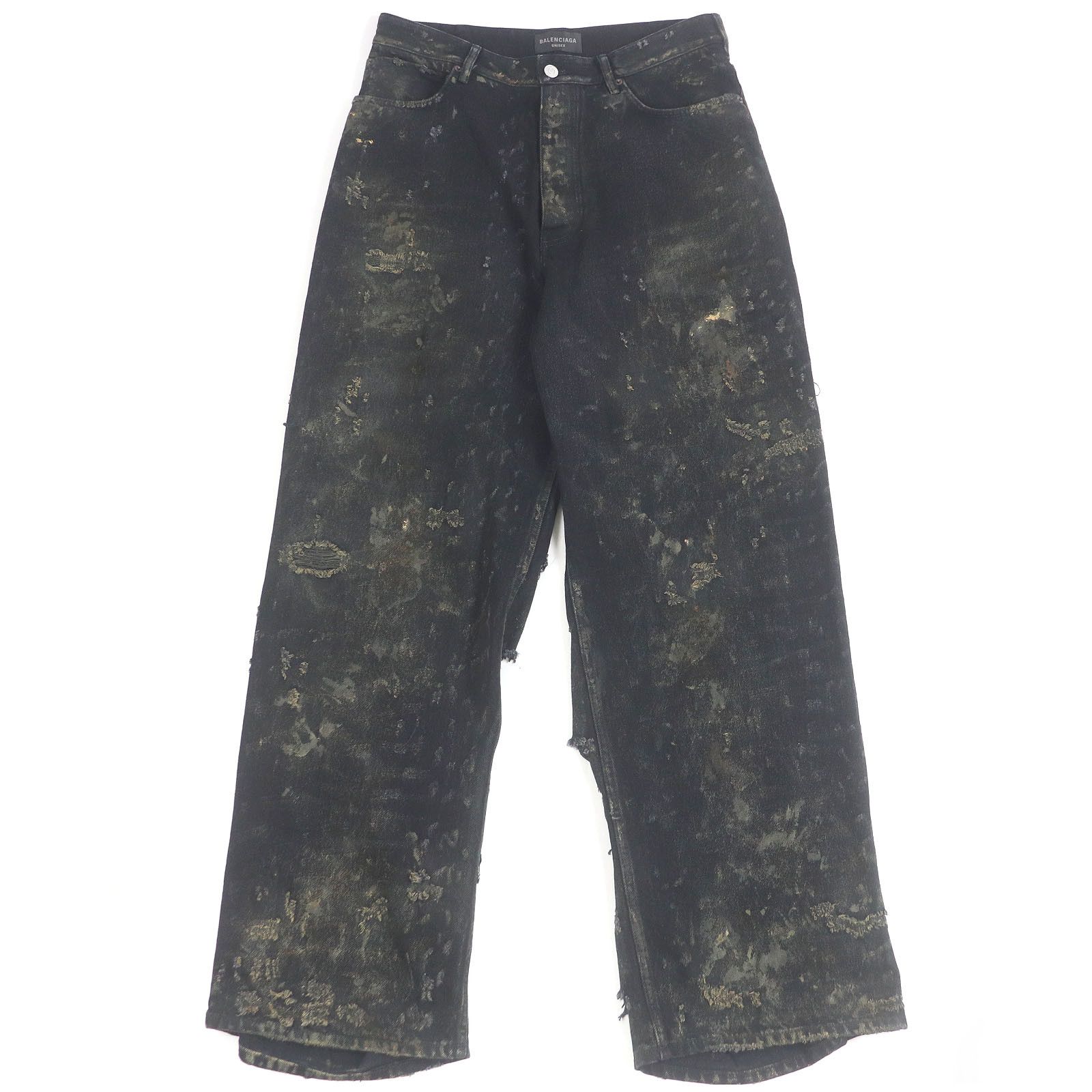 Balenciaga Balenciaga Balenciaga Super Destroy Denim Cotton Denim Pants Cotton Jeans 745248 DUTY FREE for USA Size ONE SIZE - 1 Thumbnail