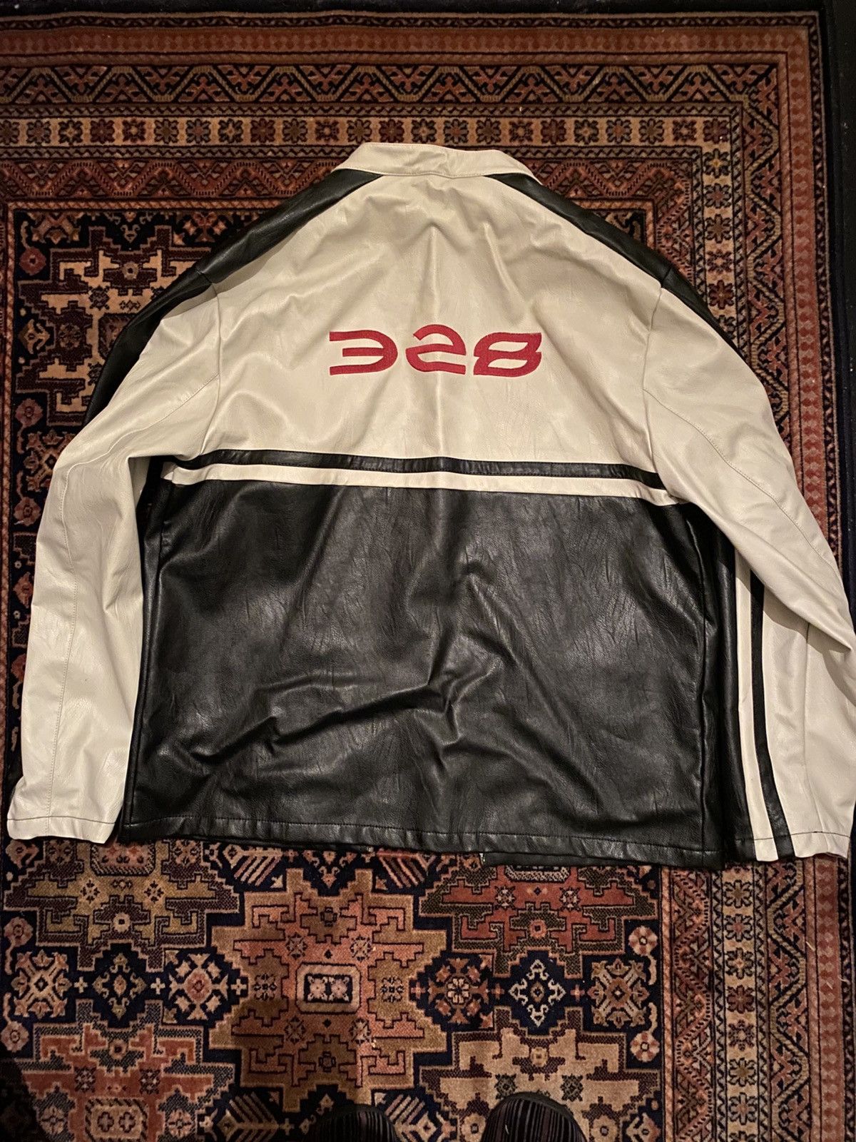 Asos Bike faux leather racing jacket Vintage 90s 🏍️ Size US M / EU 48-50 / 2 - 3 Thumbnail