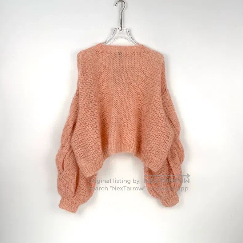 Loewe Loewe Pink openwork logo mohair sweater Size S / US 4 / IT 40 - 4 Thumbnail