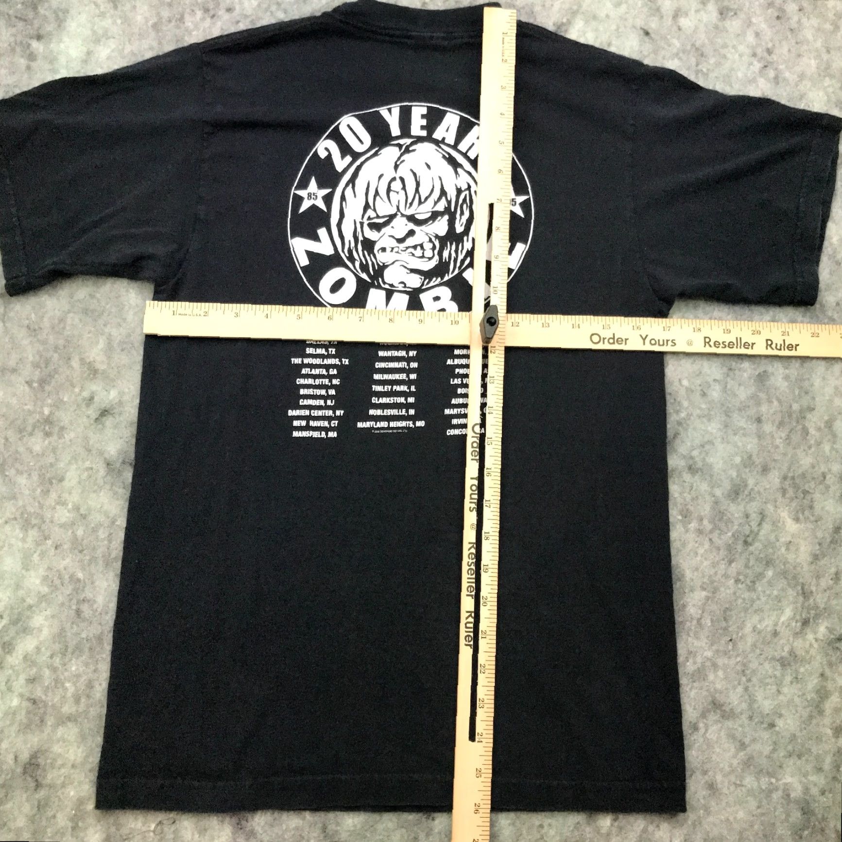 Anvil VINTAGE Rob Zombie T-Shirt Mens Medium Black 20 Years Tour 1985-2005 Band Rock Concert Tee Size US M / EU 48-50 / 2 - 7 Thumbnail