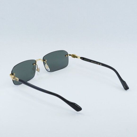 Gucci Gucci GG1221S 001 Sunglasses Gold/Black Rectangle Frame Size ONE SIZE - 13 Thumbnail
