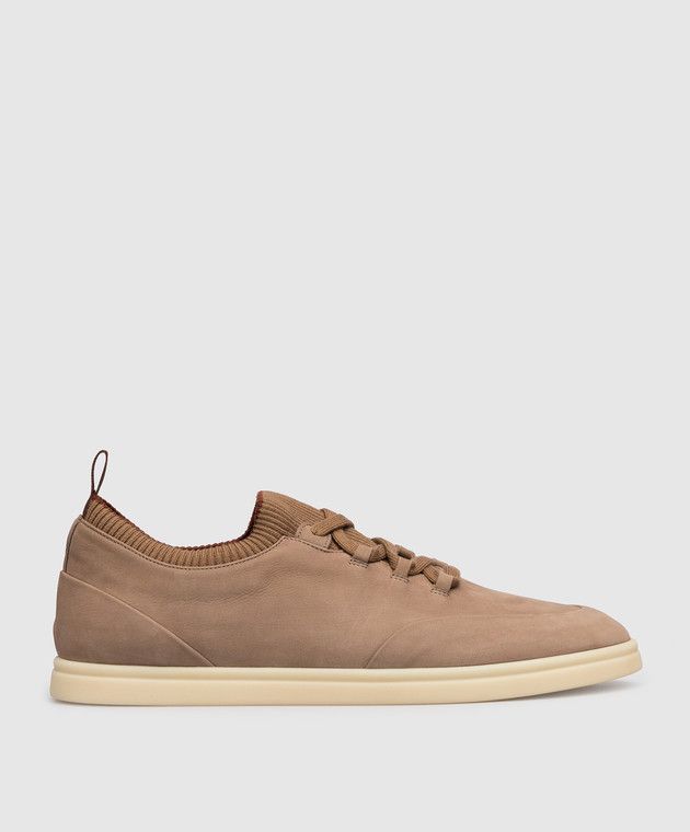 Loro Piana o1w1db10125 FAL2899 Soho Walk Sneakers in Beige Size US 12 / EU 45 - 1 Thumbnail