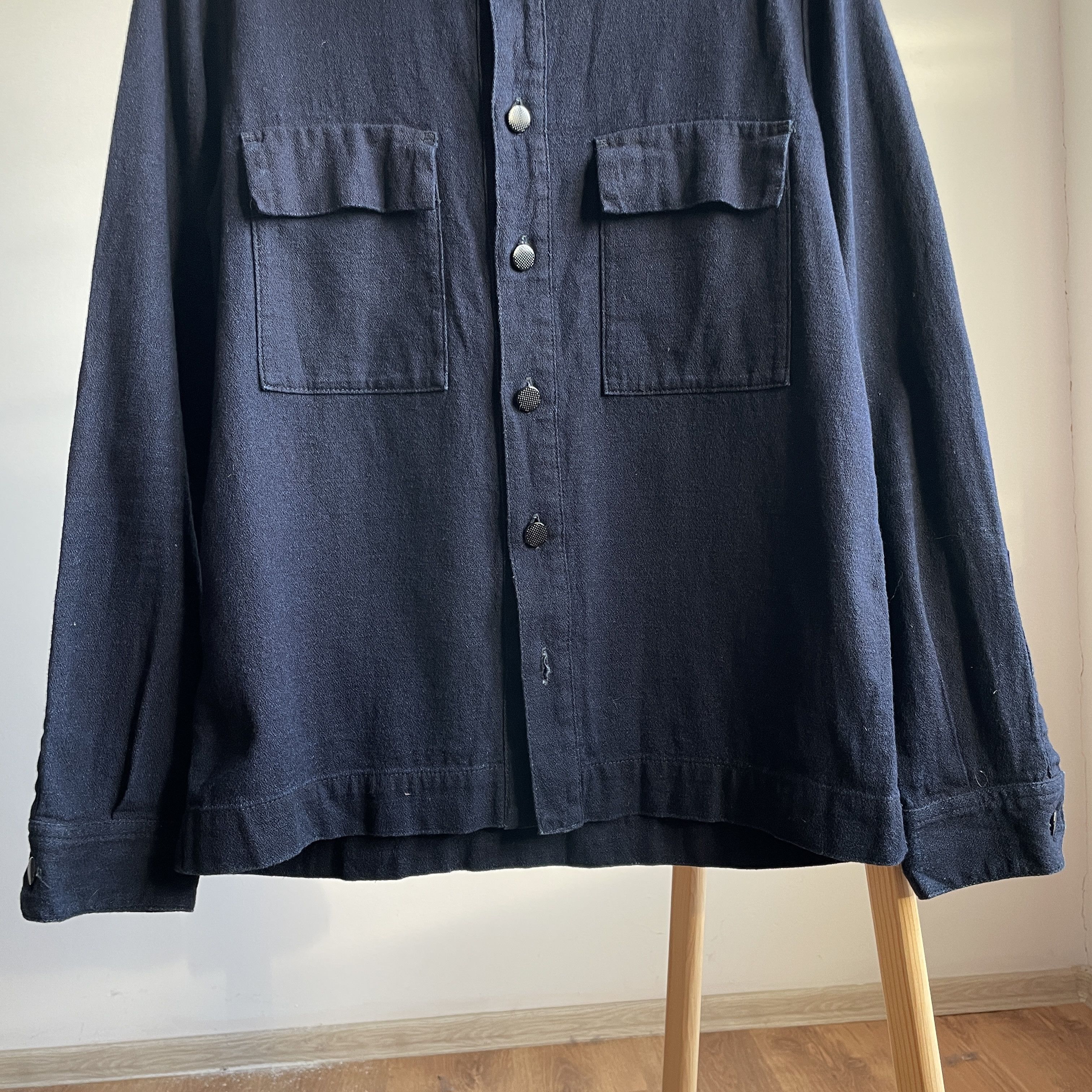 ADNYM ATELIER Adnym Atelier Navy Chest Pockets Woven Shirt Size 3/S Size US S / EU 44-46 / 1 - 4 Thumbnail