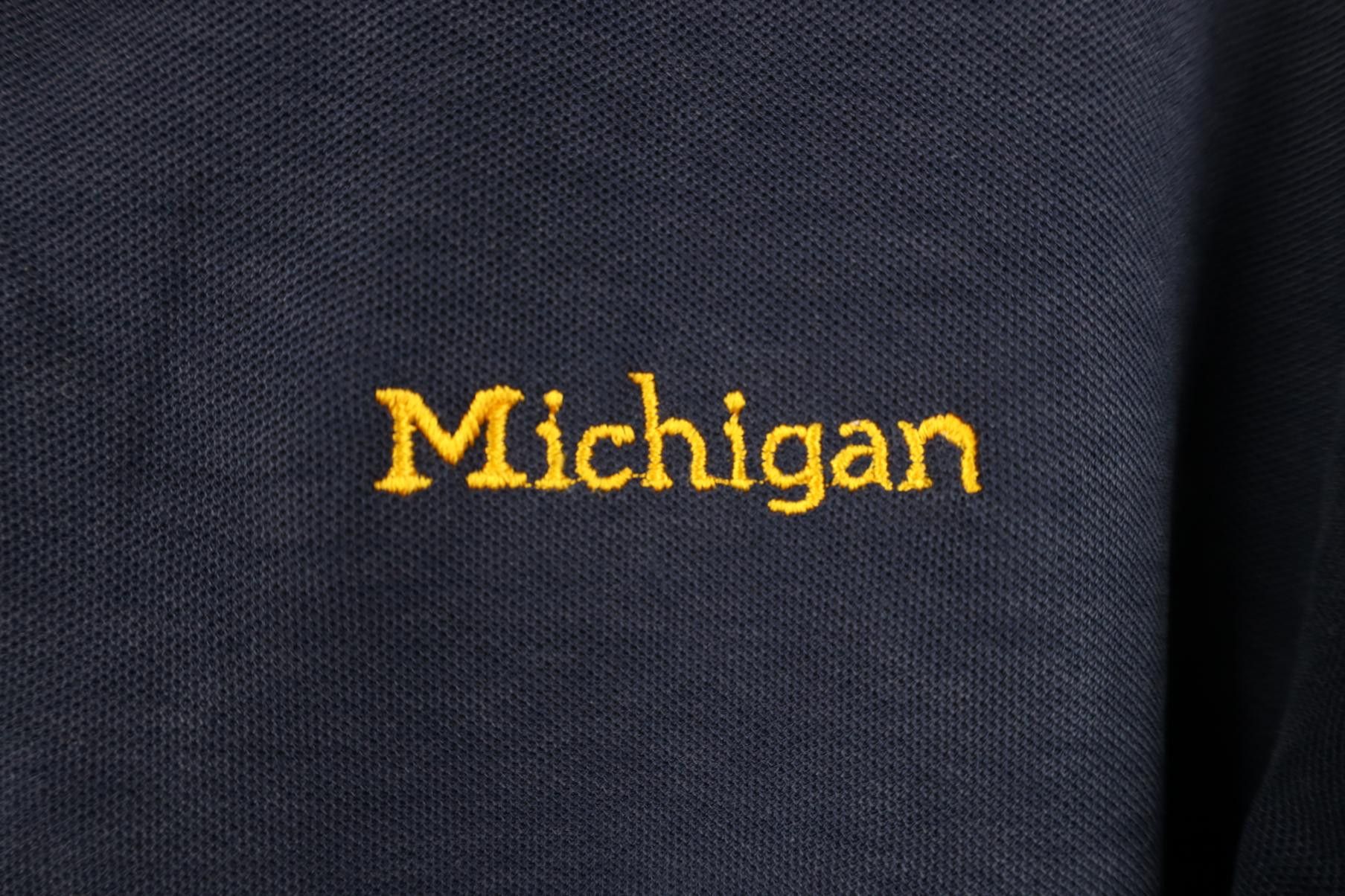 Champion Vintage 80s 90s Champion University of Michigan Polo Shirt Size US L / EU 52-54 / 3 - 6 Thumbnail
