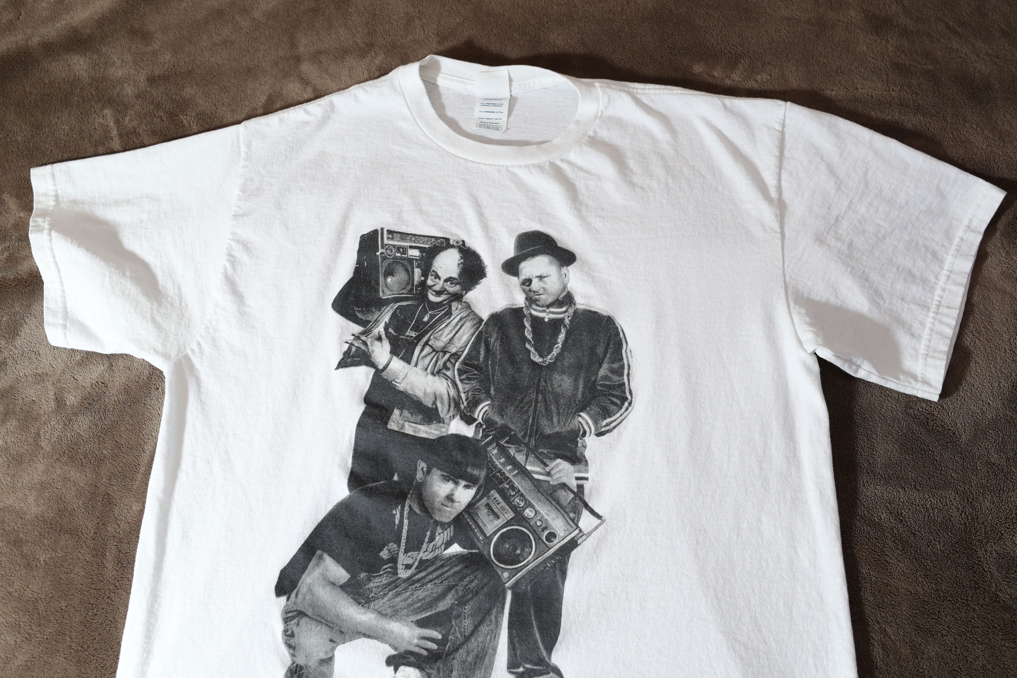 Rap Tees Vintage Three Stooges Run DMC Shirt (XL) Size US XL / EU 56 / 4 - 8 Thumbnail